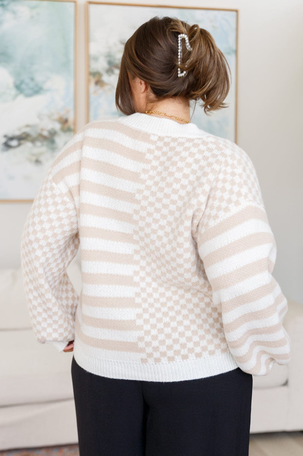 Check That Line Cardigan-Womens-Stay Foxy Boutique, Florissant, Missouri