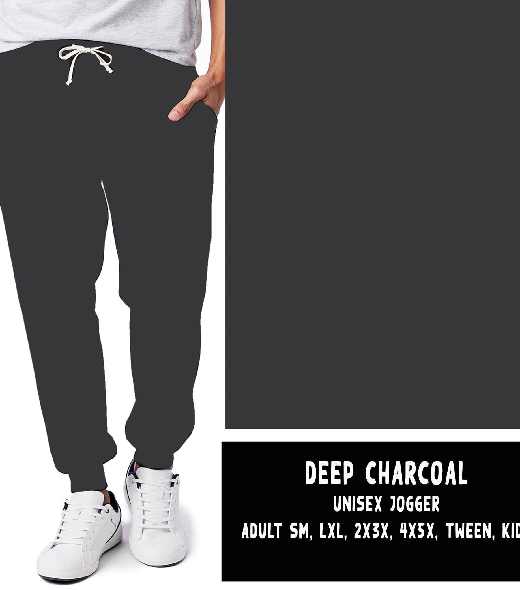 SOLIDS RUN-DEEP CHARCOAL LEGGINGS/JOGGERS-Stay Foxy Boutique, Florissant, Missouri