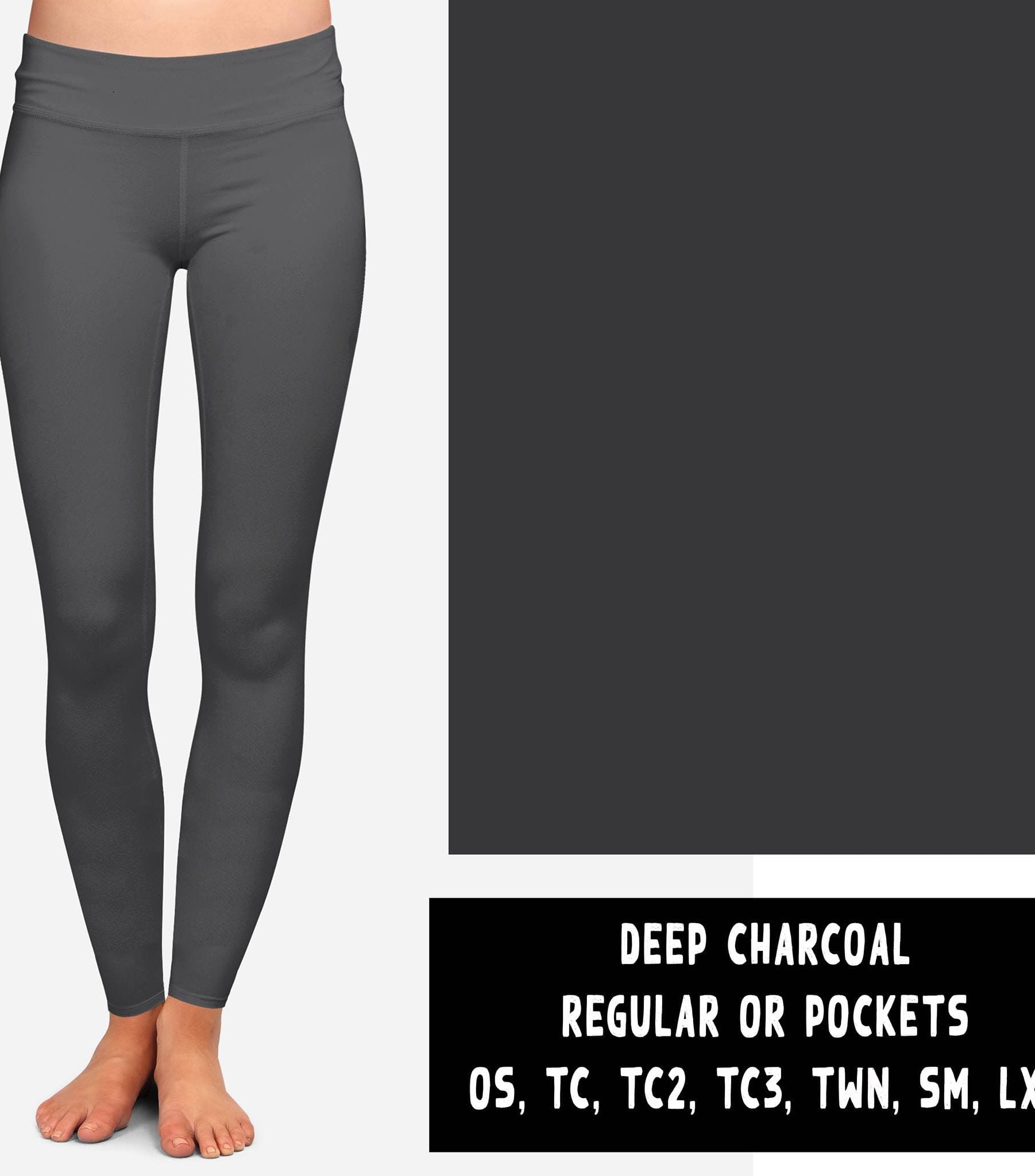 SOLIDS RUN-DEEP CHARCOAL LEGGINGS/JOGGERS-Stay Foxy Boutique, Florissant, Missouri