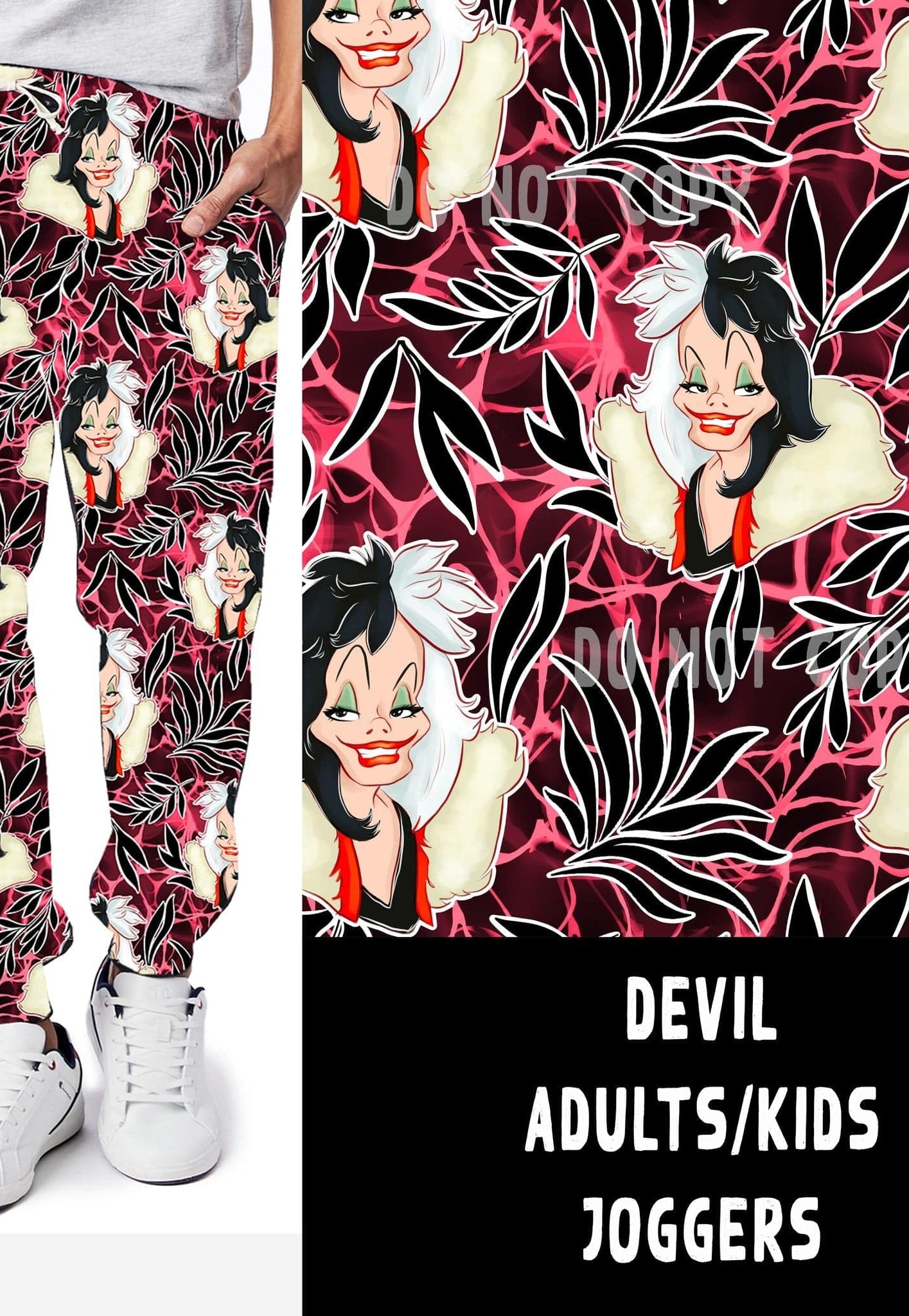 VILLAIN VIP RUN-DEVIL LEGGINGS/CAPRI/JOGGERS-Stay Foxy Boutique, Florissant, Missouri