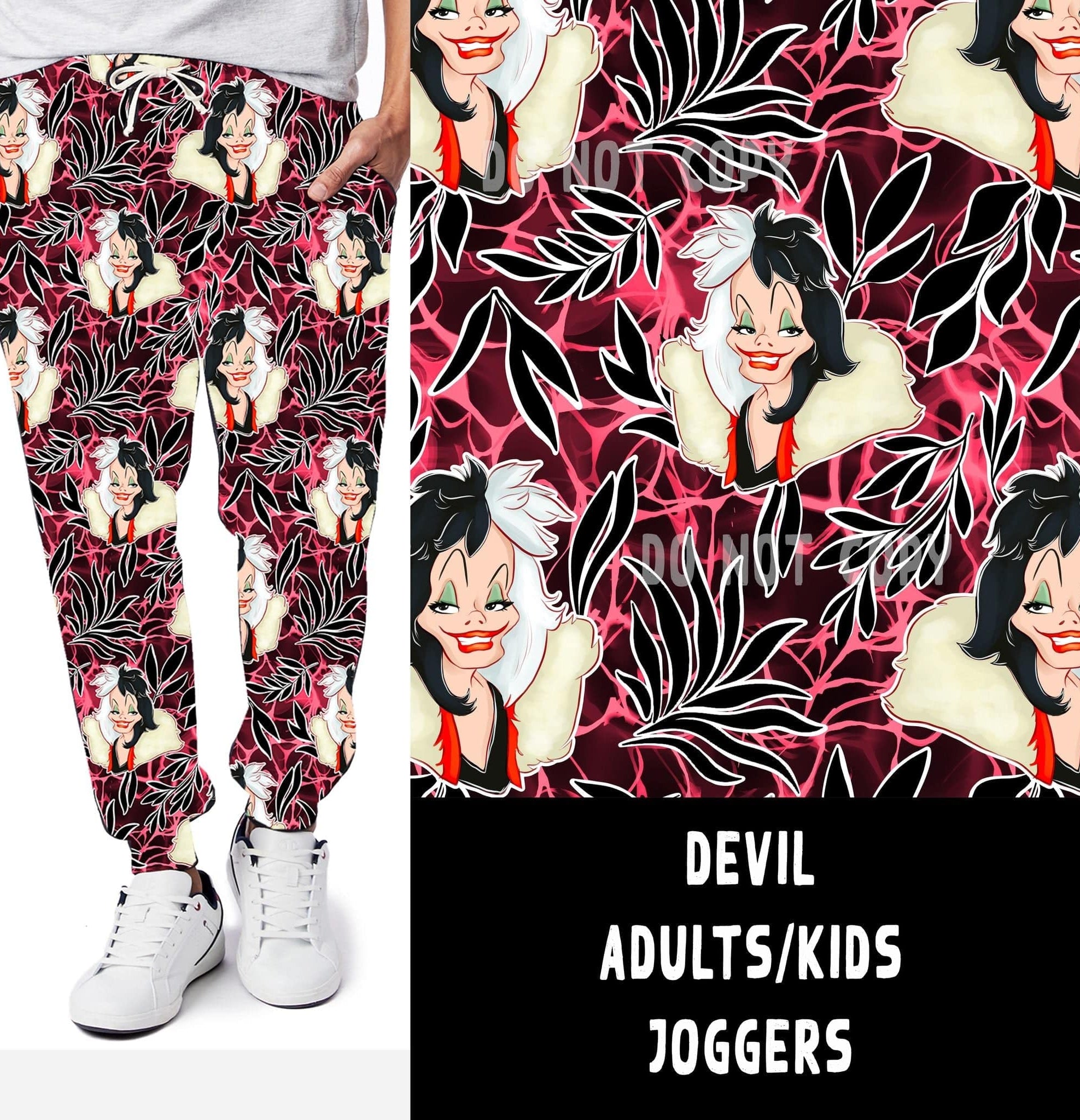 VILLAIN VIP RUN-DEVIL LEGGINGS/CAPRI/JOGGERS-Stay Foxy Boutique, Florissant, Missouri