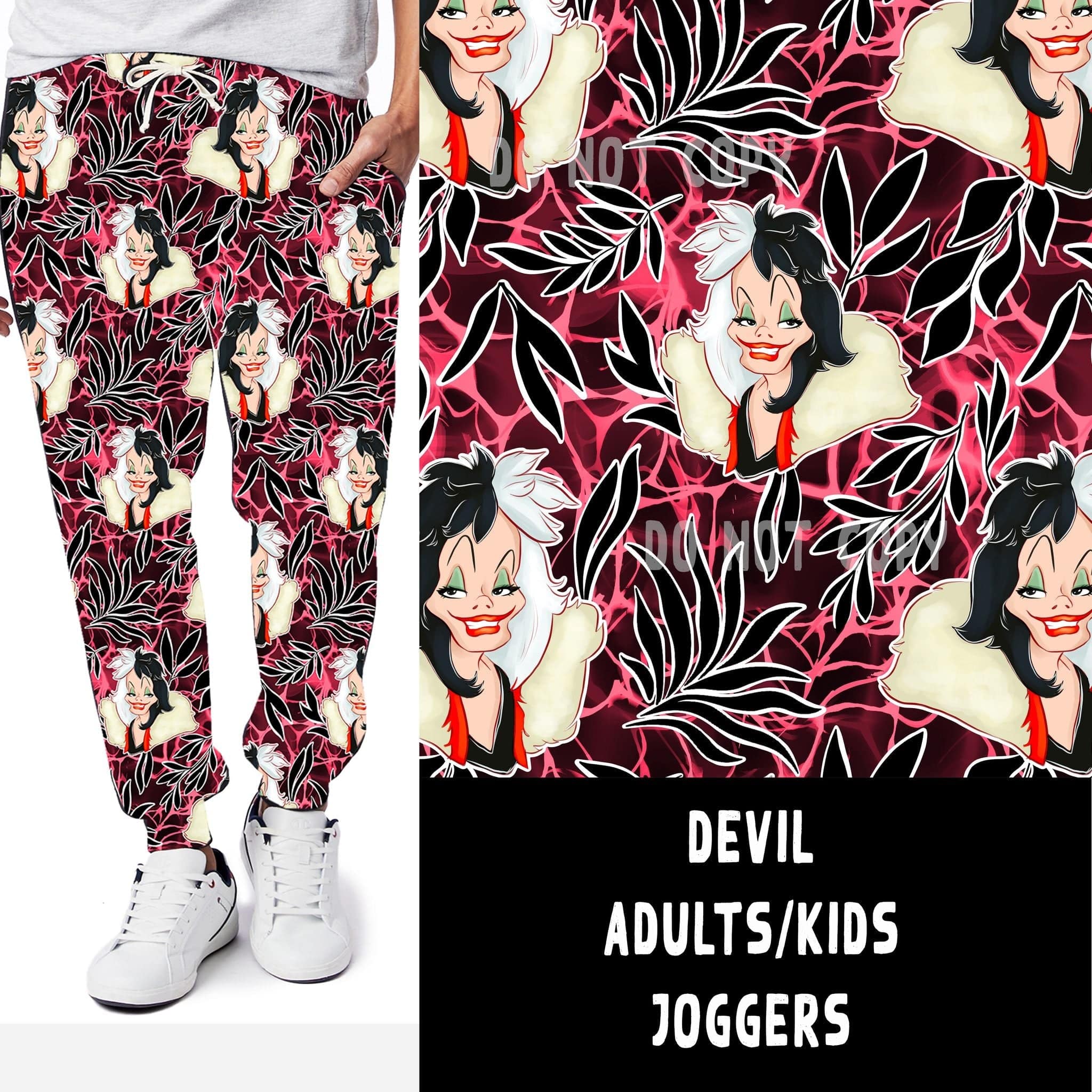 VILLAIN VIP RUN-DEVIL LEGGINGS/CAPRI/JOGGERS-Stay Foxy Boutique, Florissant, Missouri