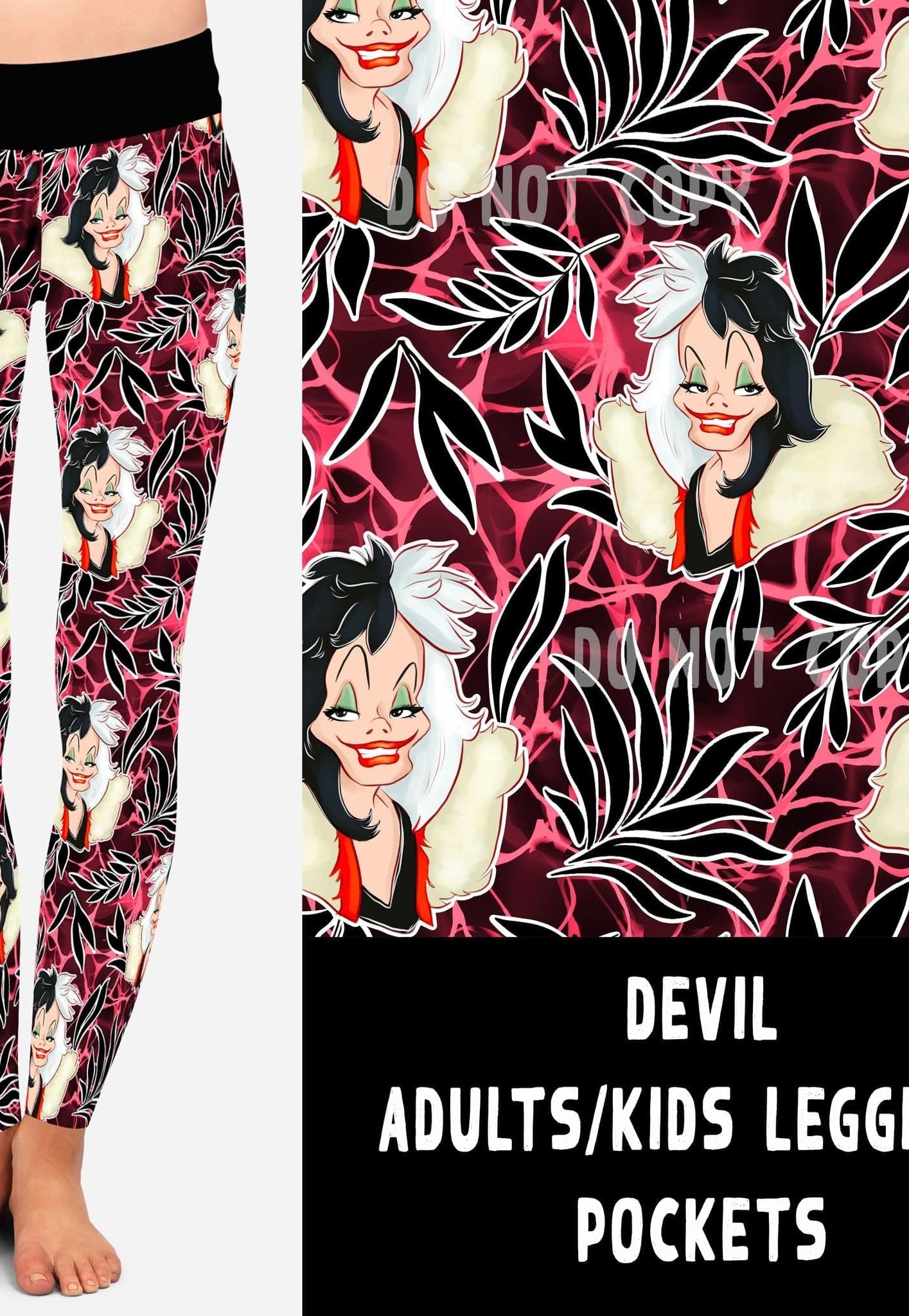 VILLAIN VIP RUN-DEVIL LEGGINGS/CAPRI/JOGGERS-Stay Foxy Boutique, Florissant, Missouri