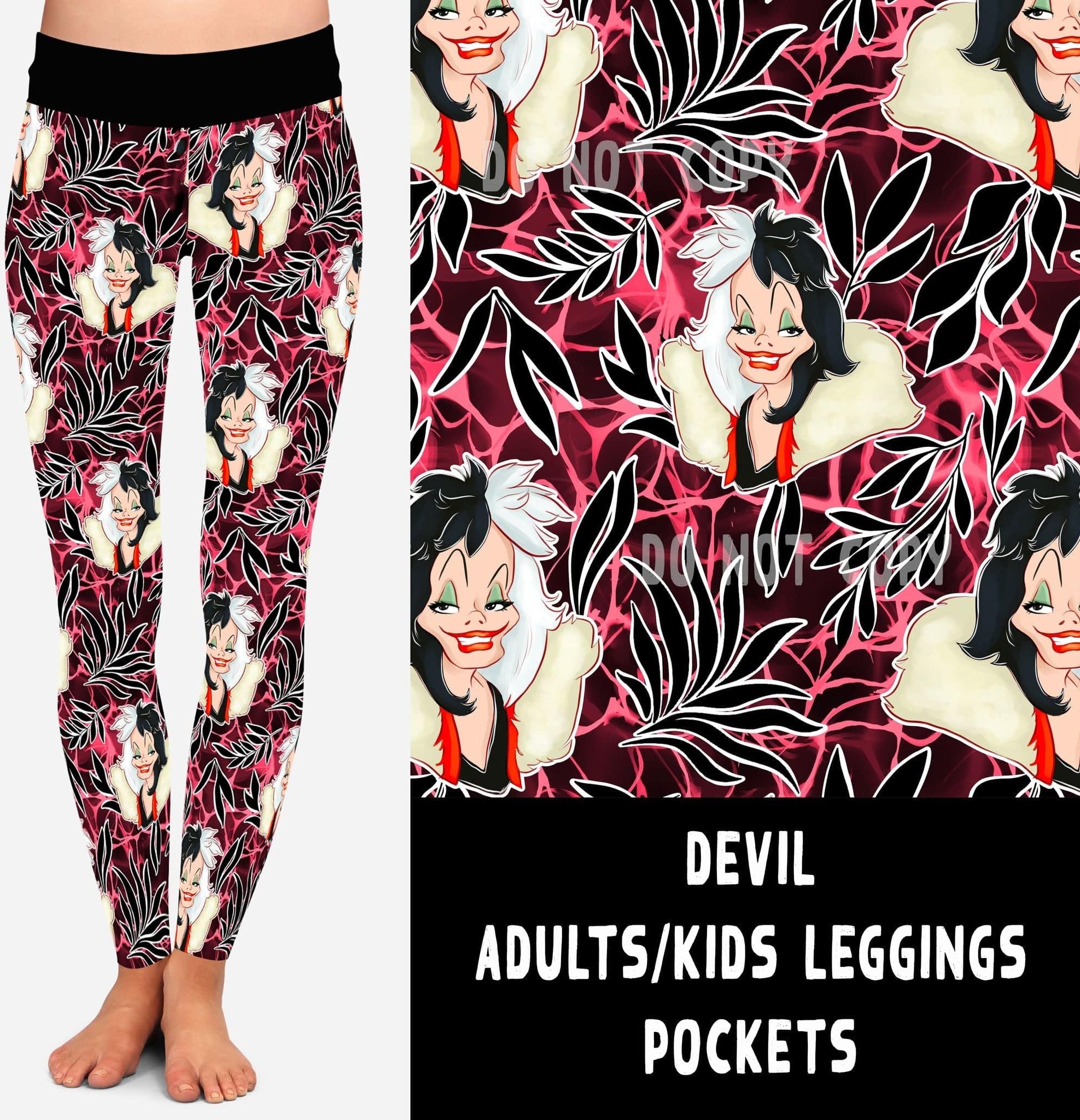 VILLAIN VIP RUN-DEVIL LEGGINGS/CAPRI/JOGGERS-Stay Foxy Boutique, Florissant, Missouri