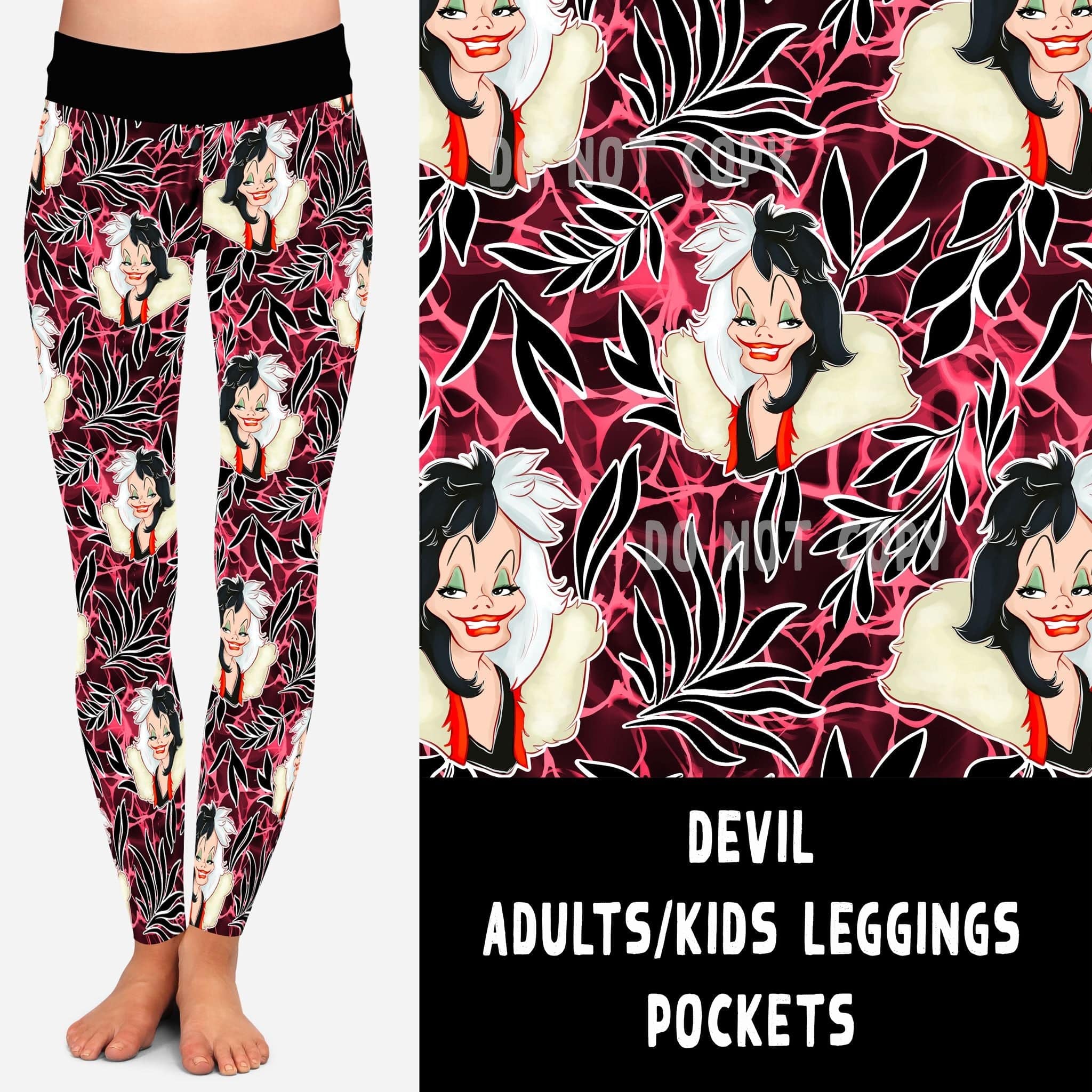 VILLAIN VIP RUN-DEVIL LEGGINGS/CAPRI/JOGGERS-Stay Foxy Boutique, Florissant, Missouri