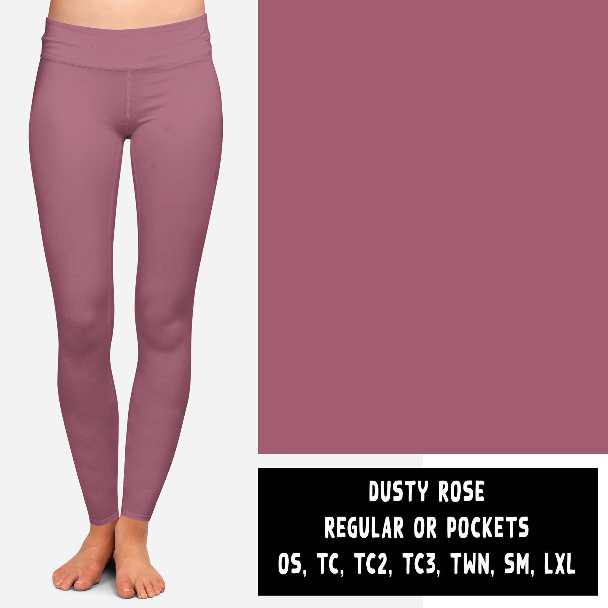 SOLIDS RUN-DUSTY ROSE LEGGINGS/JOGGERS-Stay Foxy Boutique, Florissant, Missouri
