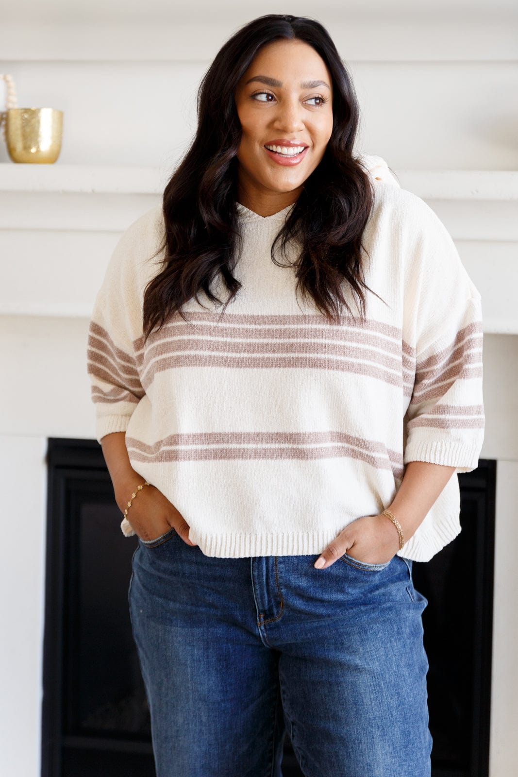 Don't Forget the Cold Foam Striped Hoodie-Layers-Stay Foxy Boutique, Florissant, Missouri