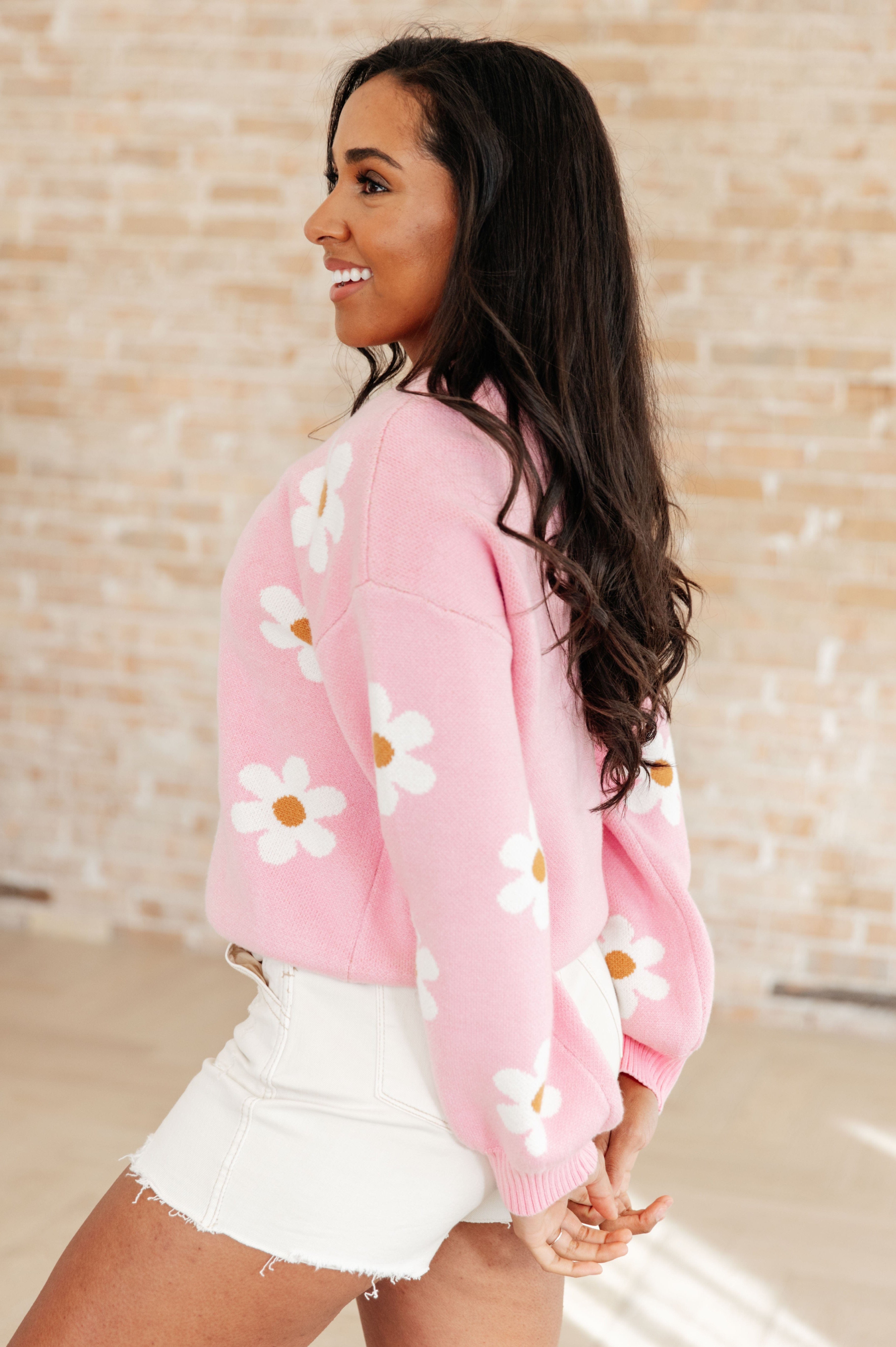 Don't Worry About a Thing Floral Sweater-Tops-Stay Foxy Boutique, Florissant, Missouri