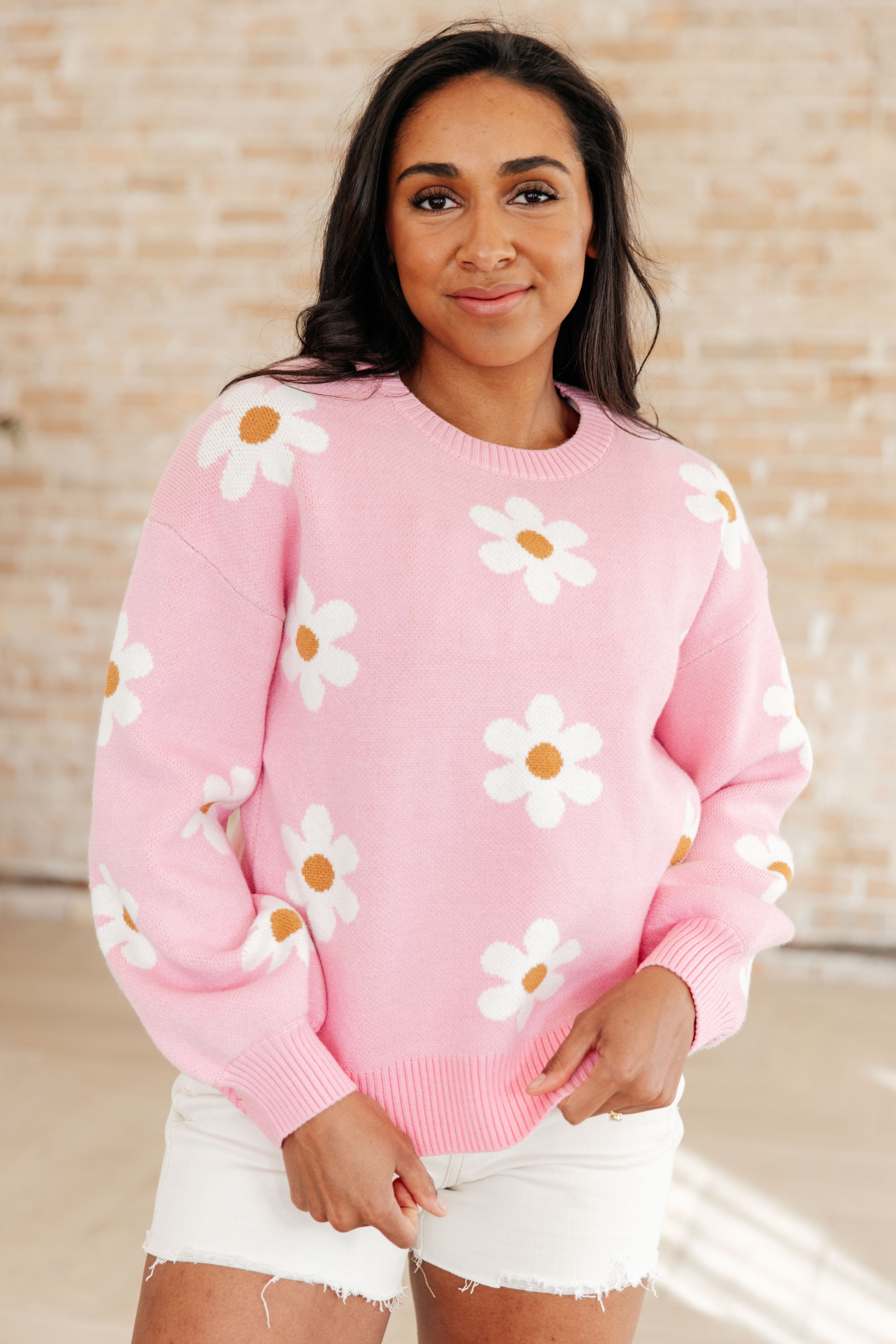Don't Worry About a Thing Floral Sweater-Tops-Stay Foxy Boutique, Florissant, Missouri
