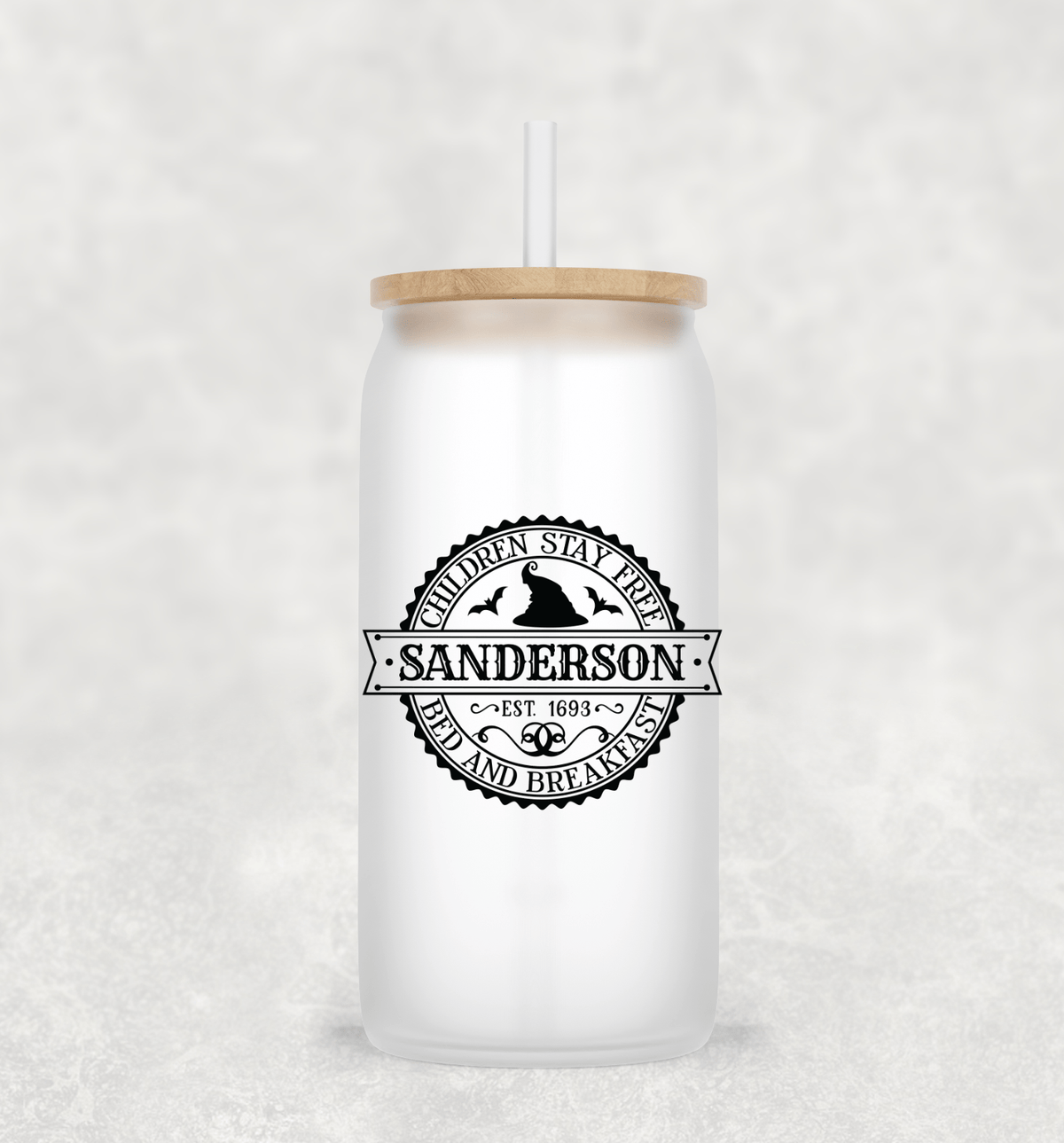 Children Stay Free Glass Cup with clear straw and bamboo lid-Drinkware-Stay Foxy Boutique, Florissant, Missouri