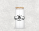 Sleepy Hallow Glass Cup with clear straw and bamboo lid-Drinkware-Stay Foxy Boutique, Florissant, Missouri