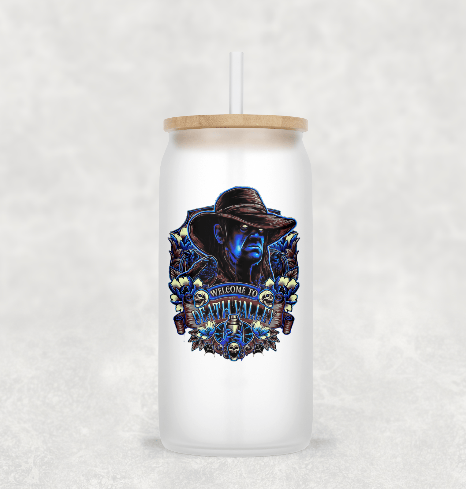 Main Villains Set 1 Glass Cup with clear straw and bamboo lid-Drinkware-Stay Foxy Boutique, Florissant, Missouri