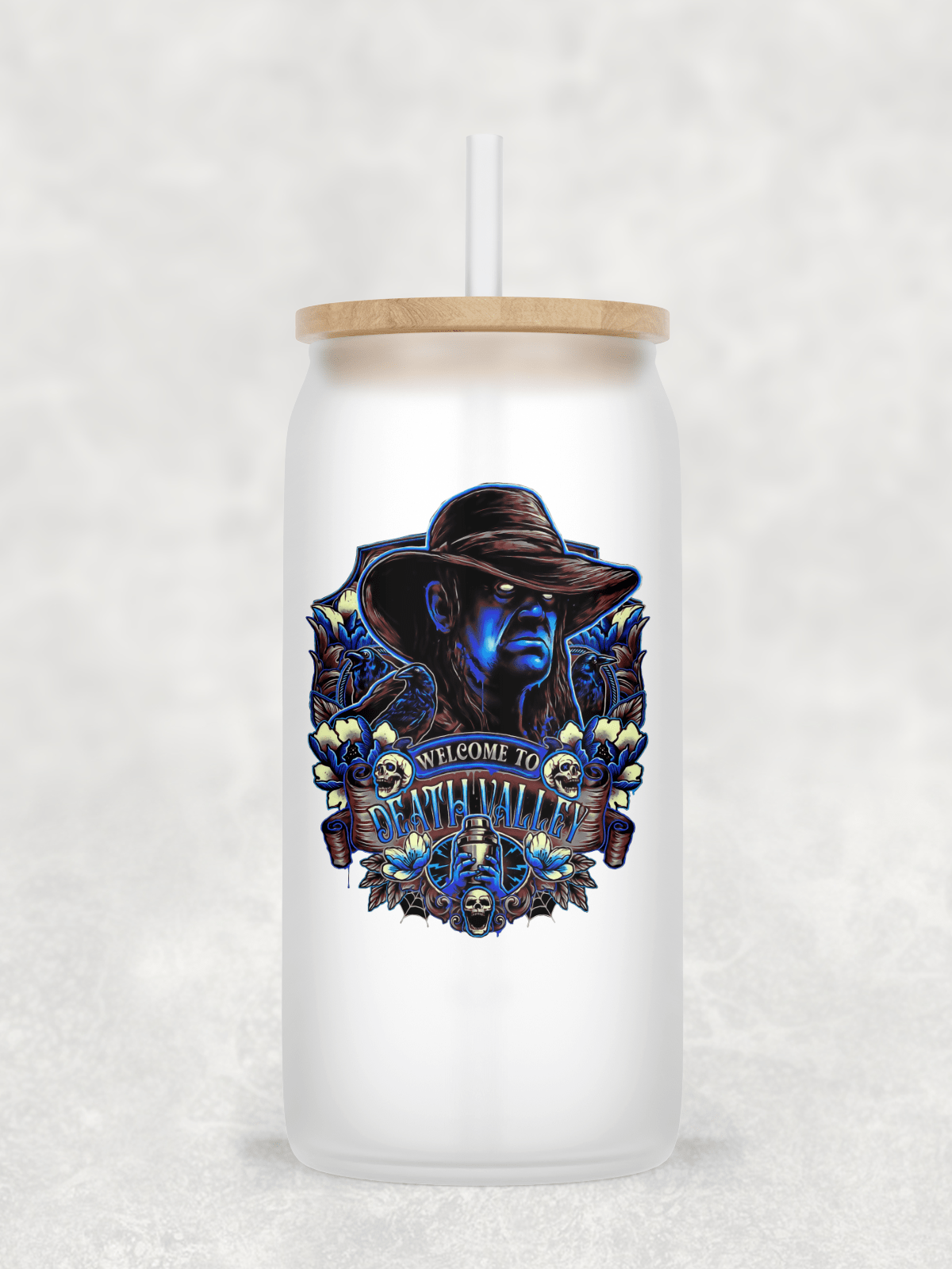 Main Villains Set 1 Glass Cup with clear straw and bamboo lid-Drinkware-Stay Foxy Boutique, Florissant, Missouri