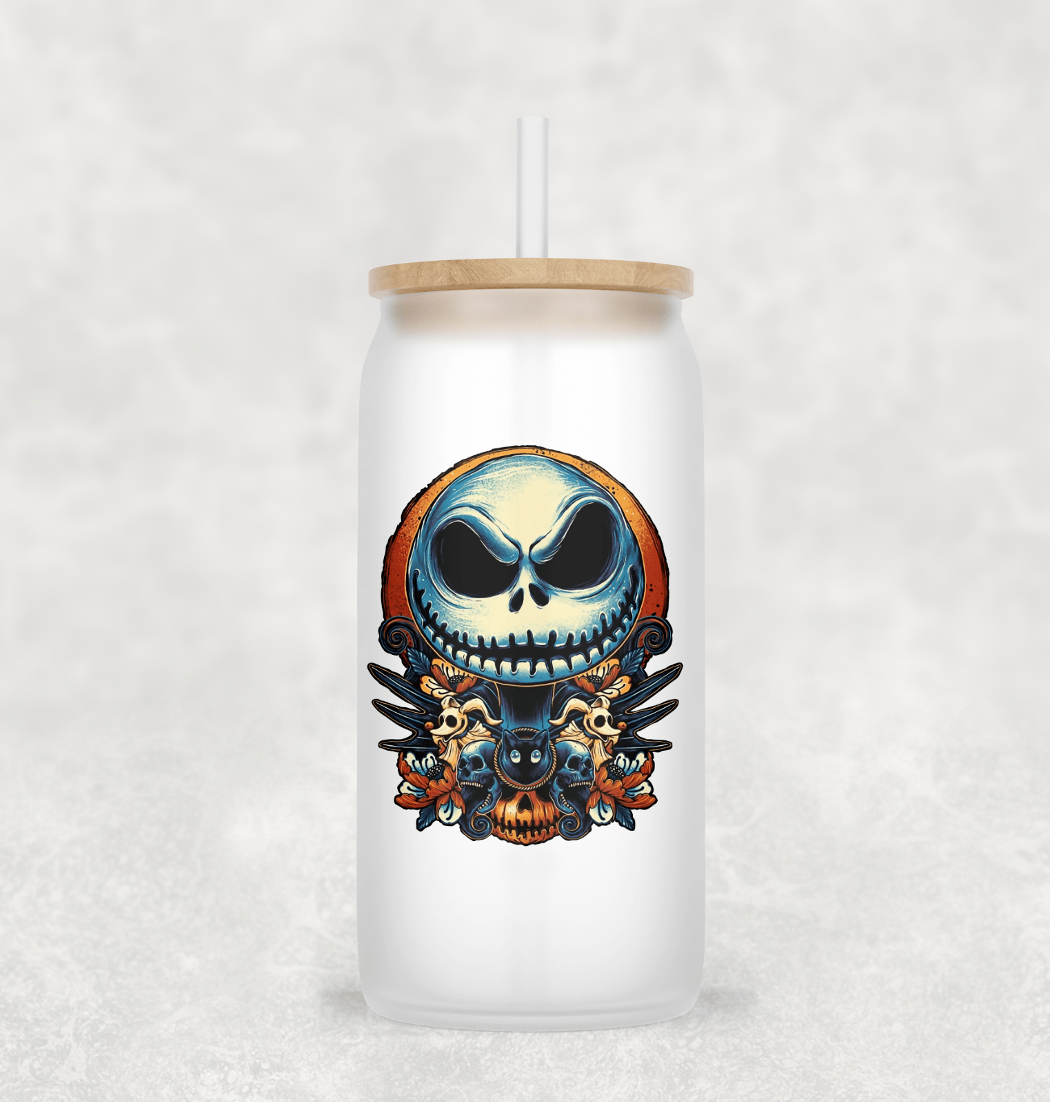 Main Villains Set 1 Glass Cup with clear straw and bamboo lid-Drinkware-Stay Foxy Boutique, Florissant, Missouri