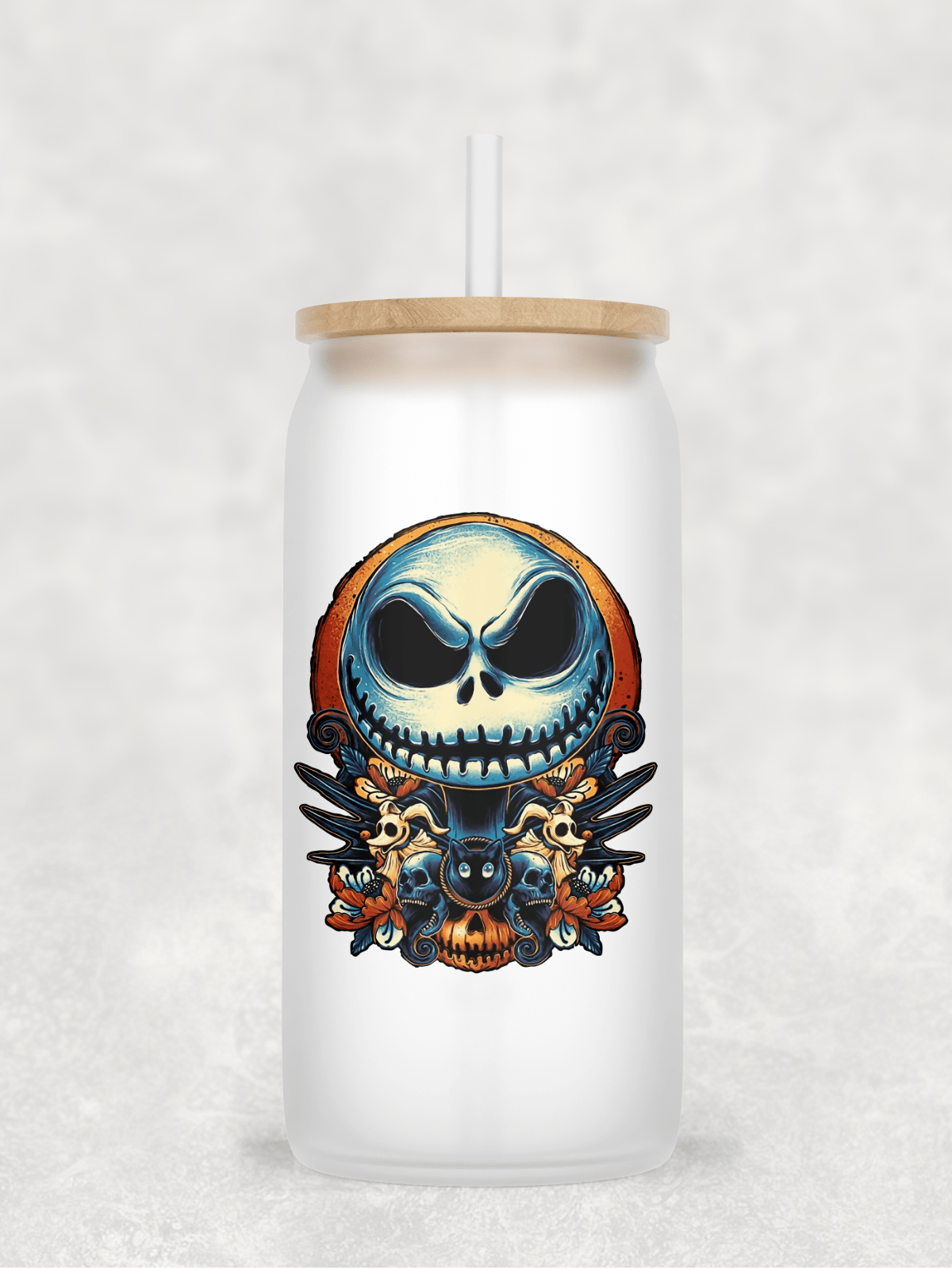 Main Villains Set 1 Glass Cup with clear straw and bamboo lid-Drinkware-Stay Foxy Boutique, Florissant, Missouri