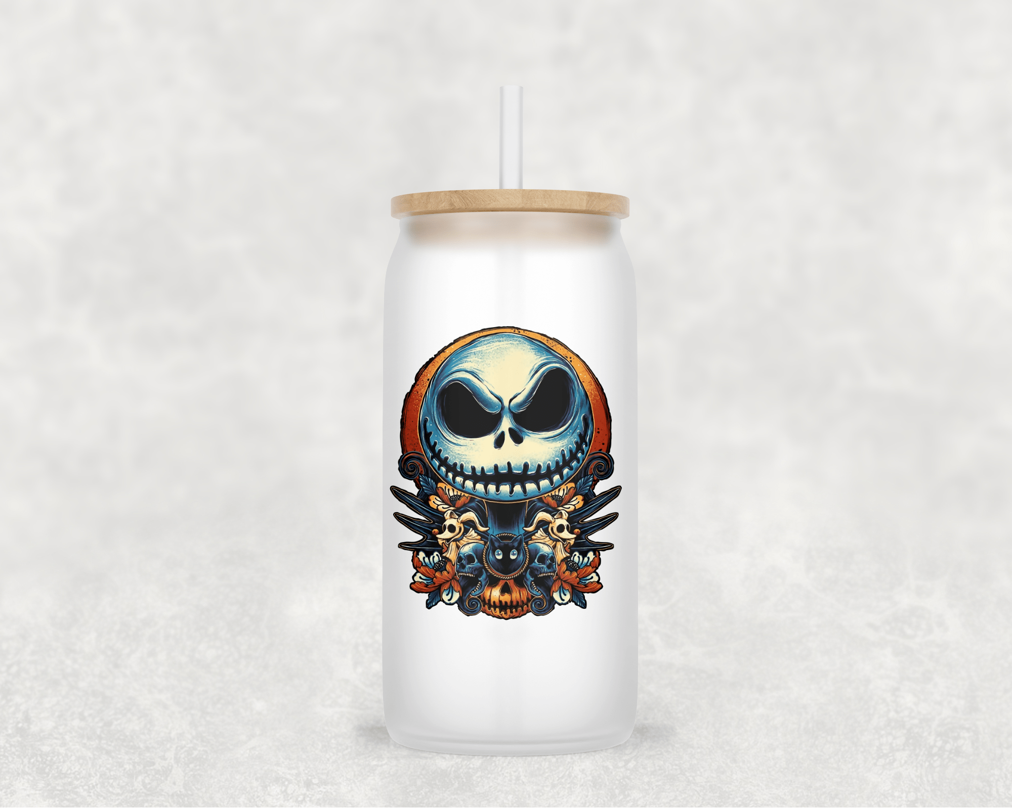 Main Villains Set 1 Glass Cup with clear straw and bamboo lid-Drinkware-Stay Foxy Boutique, Florissant, Missouri