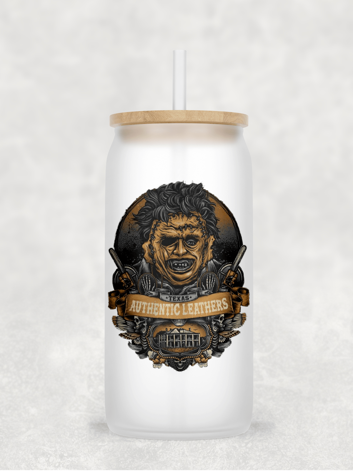 Main Villains Set 2 Glass Cup with clear straw and bamboo lid-Drinkware-Stay Foxy Boutique, Florissant, Missouri