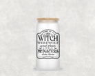 Home Of A Witch Glass Cup with clear straw and bamboo lid-Drinkware-Stay Foxy Boutique, Florissant, Missouri