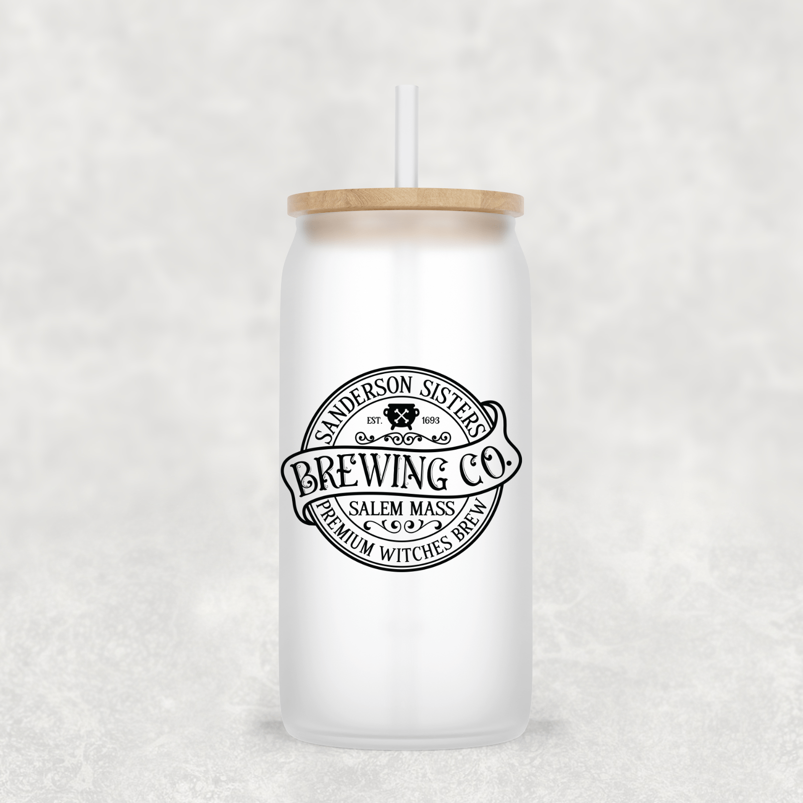 Sisters Brewing Cup with clear straw and bamboo lid-Drinkware-Stay Foxy Boutique, Florissant, Missouri