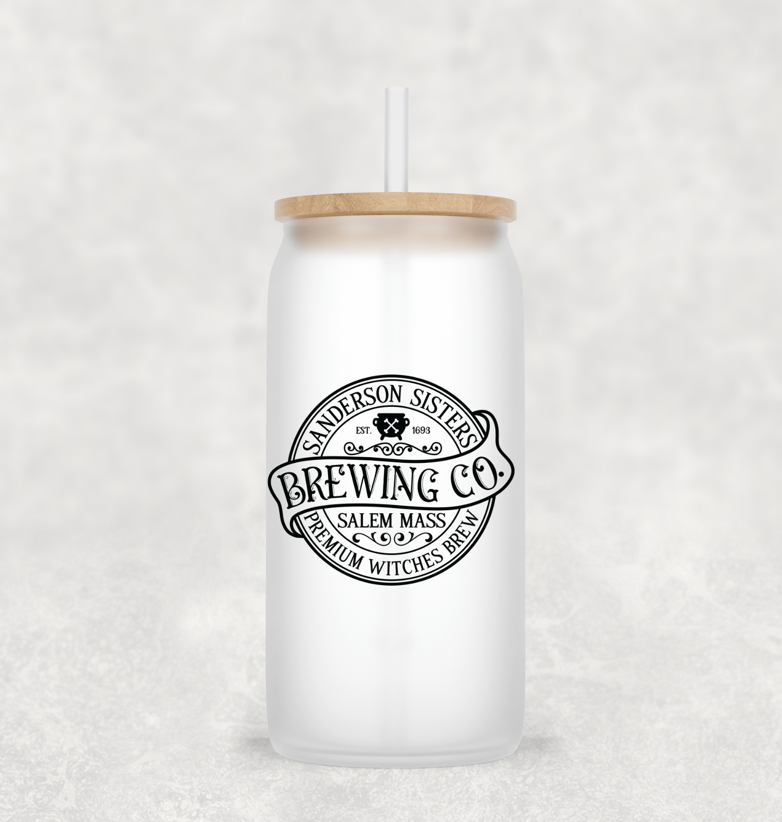 Sisters Brewing Cup with clear straw and bamboo lid-Drinkware-Stay Foxy Boutique, Florissant, Missouri