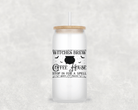 Witched Brew Glass Cup with clear straw and bamboo lid-Drinkware-Stay Foxy Boutique, Florissant, Missouri