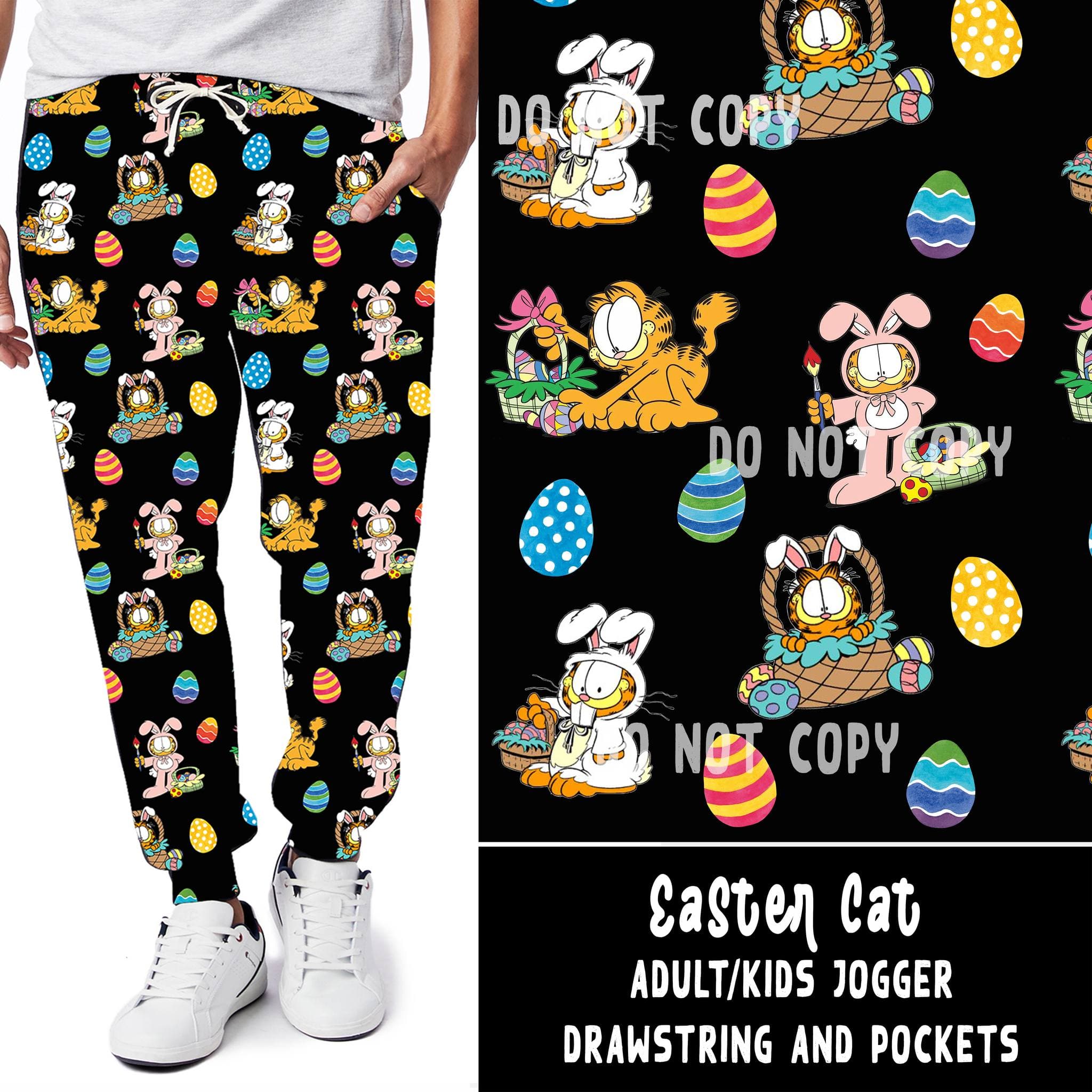 SPRING BASH RUN-EASTER CAT LEGGINGS/JOGGERS-Stay Foxy Boutique, Florissant, Missouri