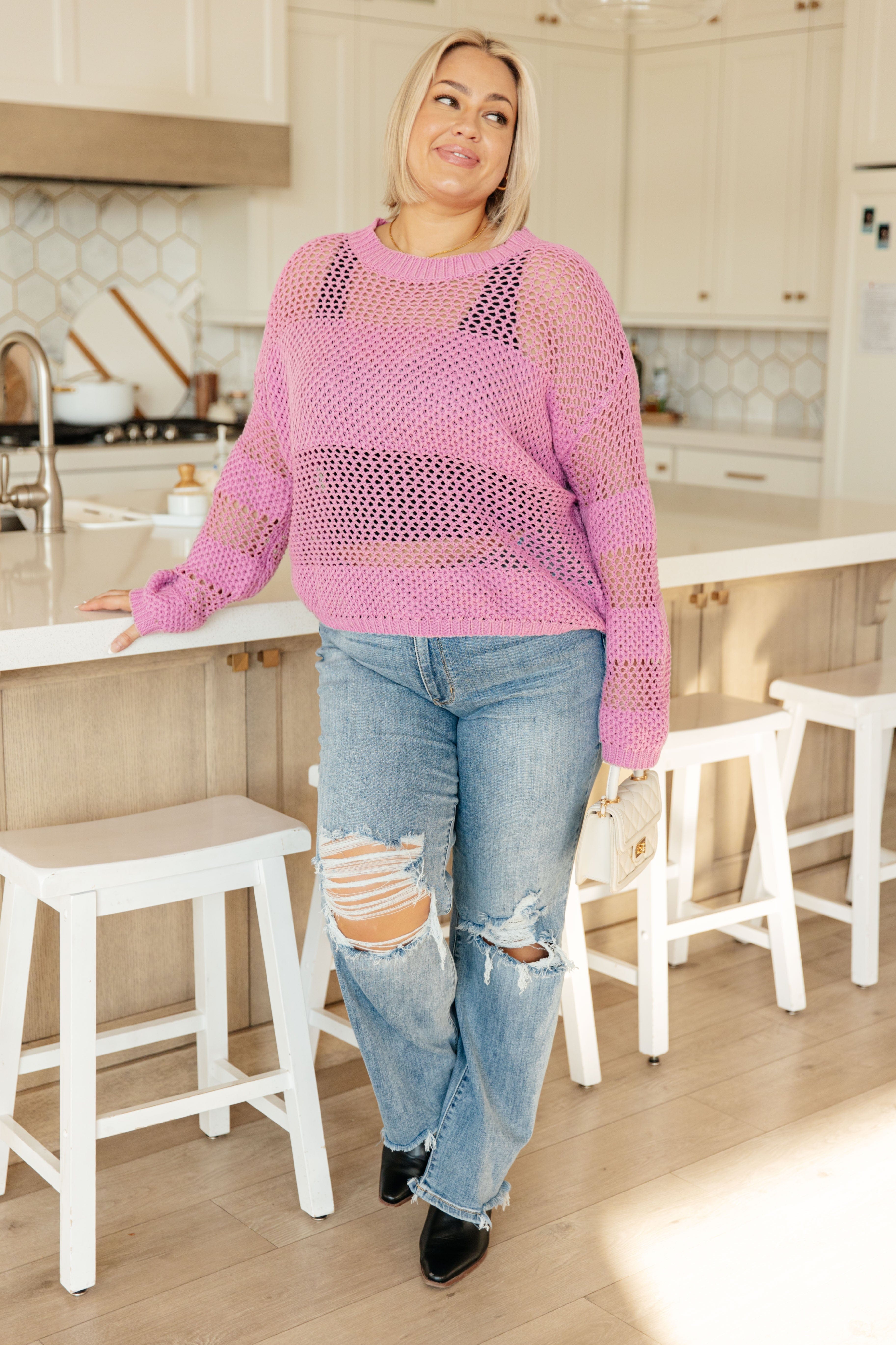 My Latest Love Loose Knit Sweater-Womens-Stay Foxy Boutique, Florissant, Missouri