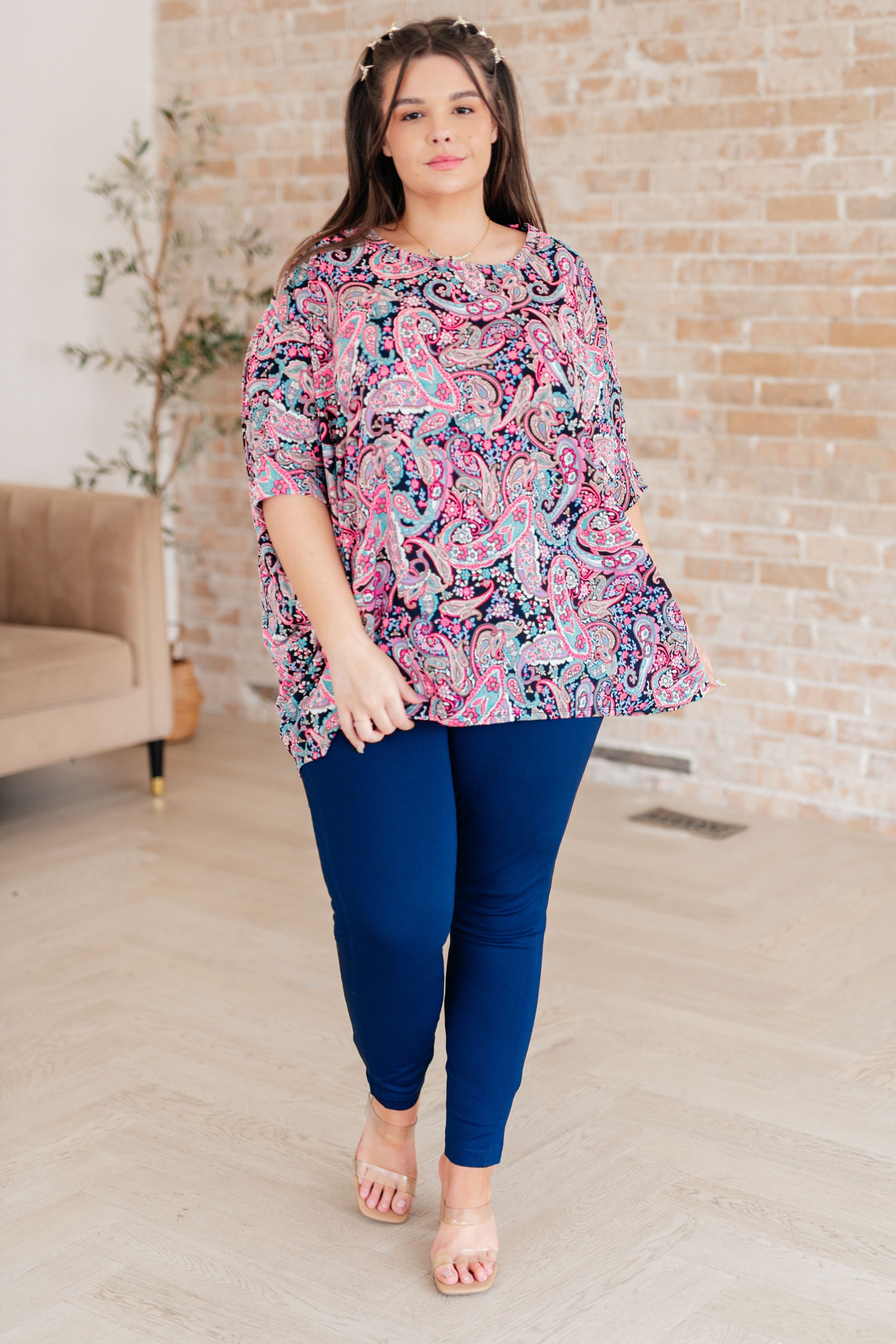 Essentially You Top in Pink Paisley-Tops-Stay Foxy Boutique, Florissant, Missouri