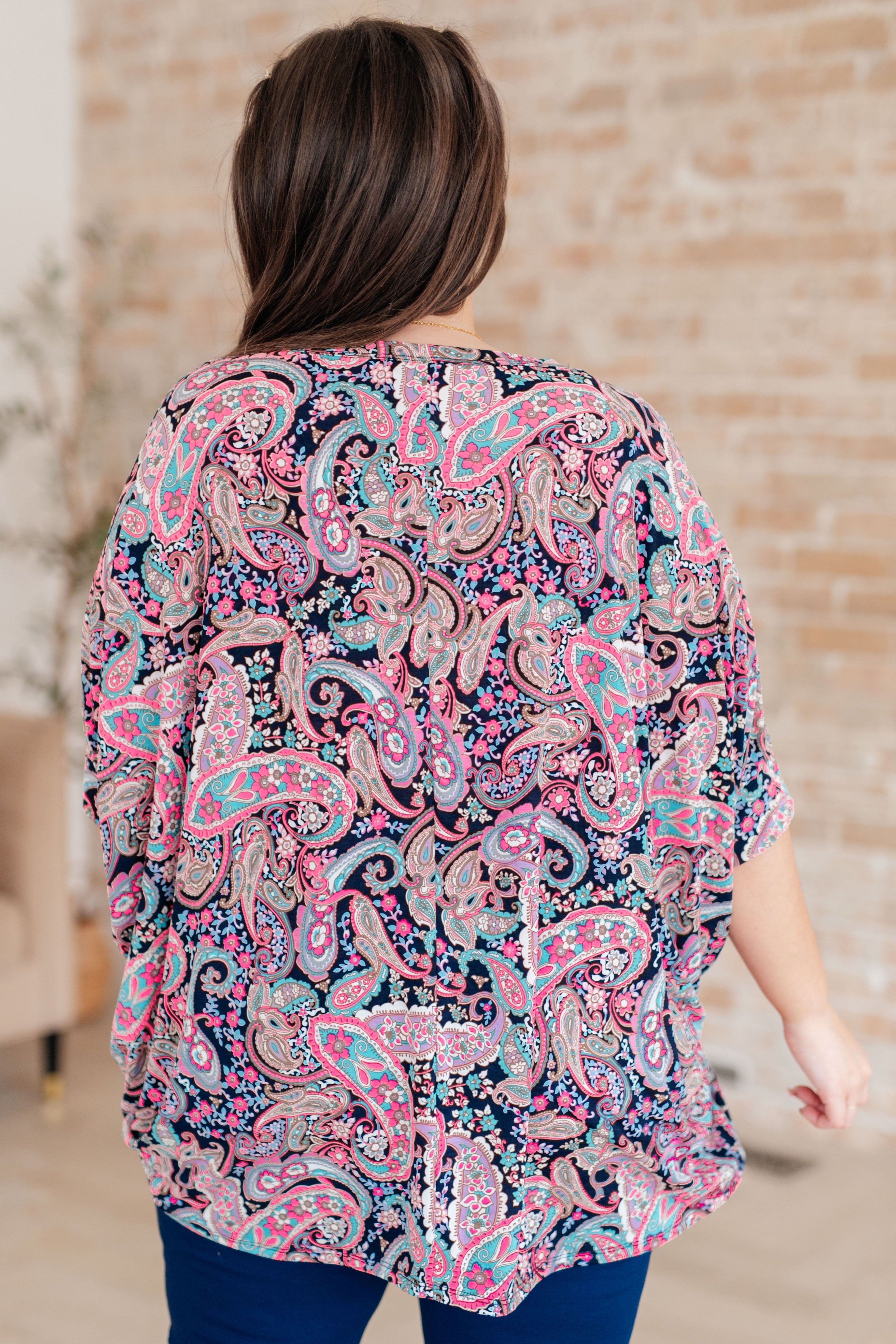 Essentially You Top in Pink Paisley-Tops-Stay Foxy Boutique, Florissant, Missouri