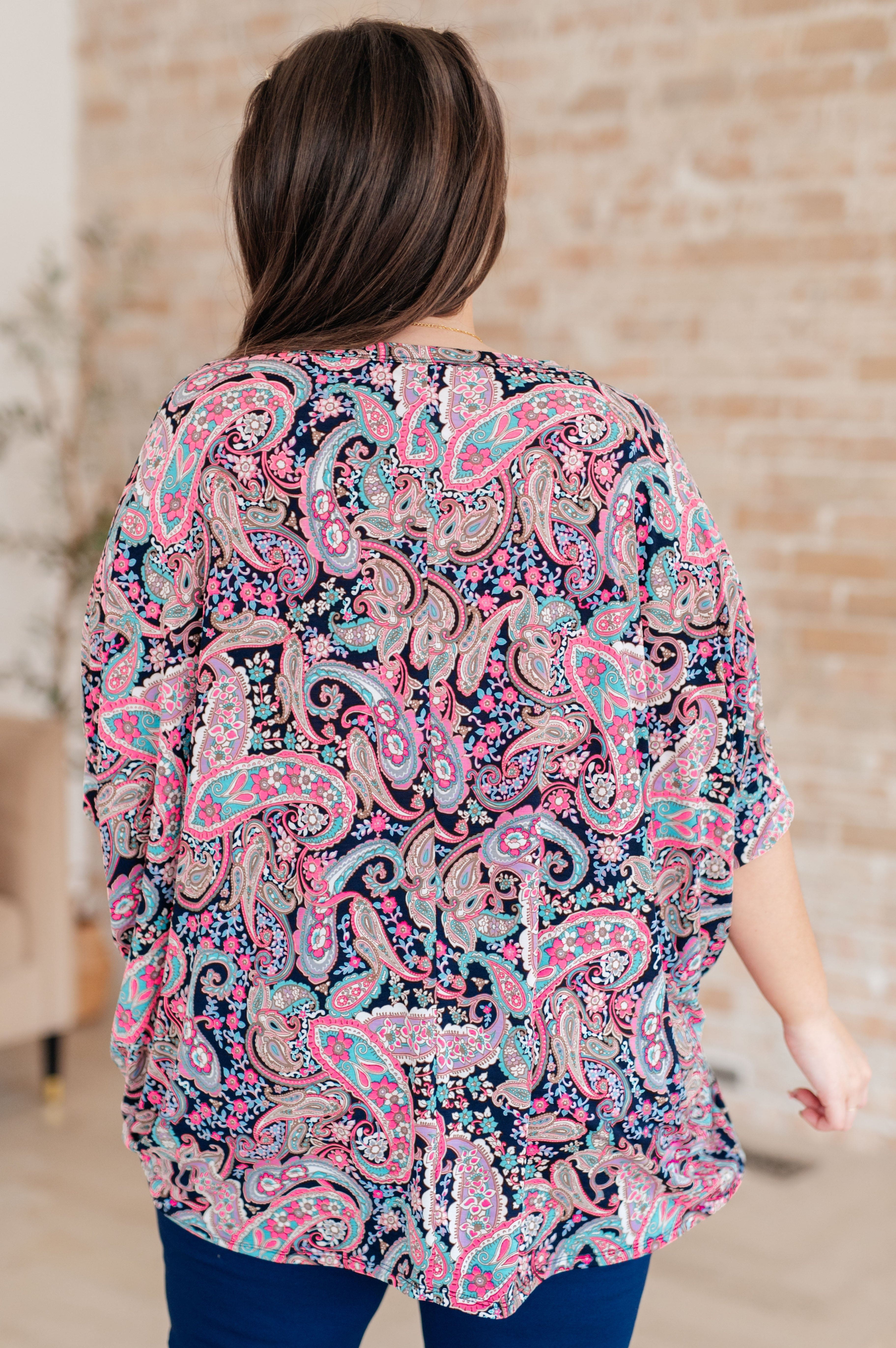 Essentially You Top in Pink Paisley-Tops-Stay Foxy Boutique, Florissant, Missouri