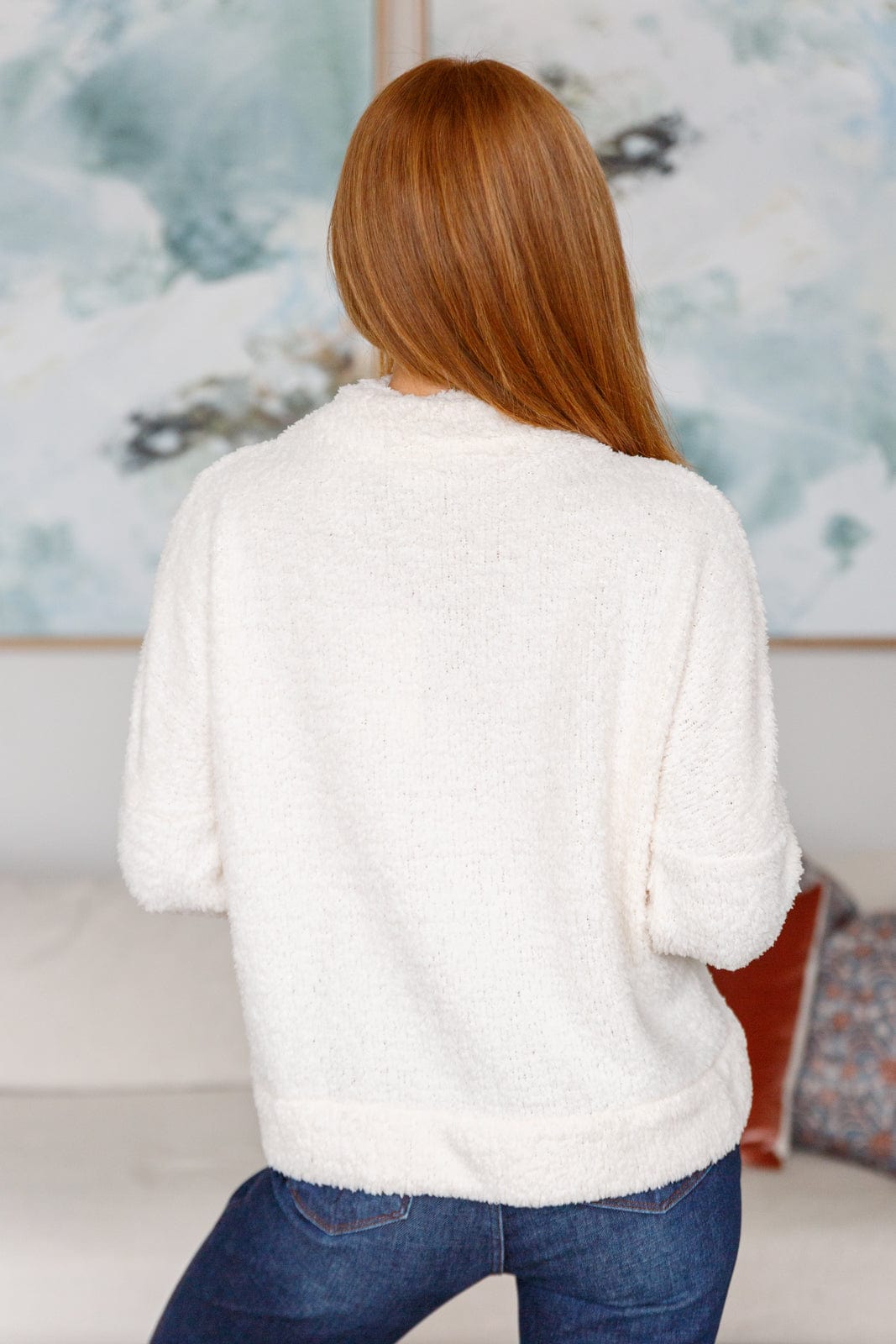 Expecting Snow Mock Neck Boucle Sweater-Womens-Stay Foxy Boutique, Florissant, Missouri