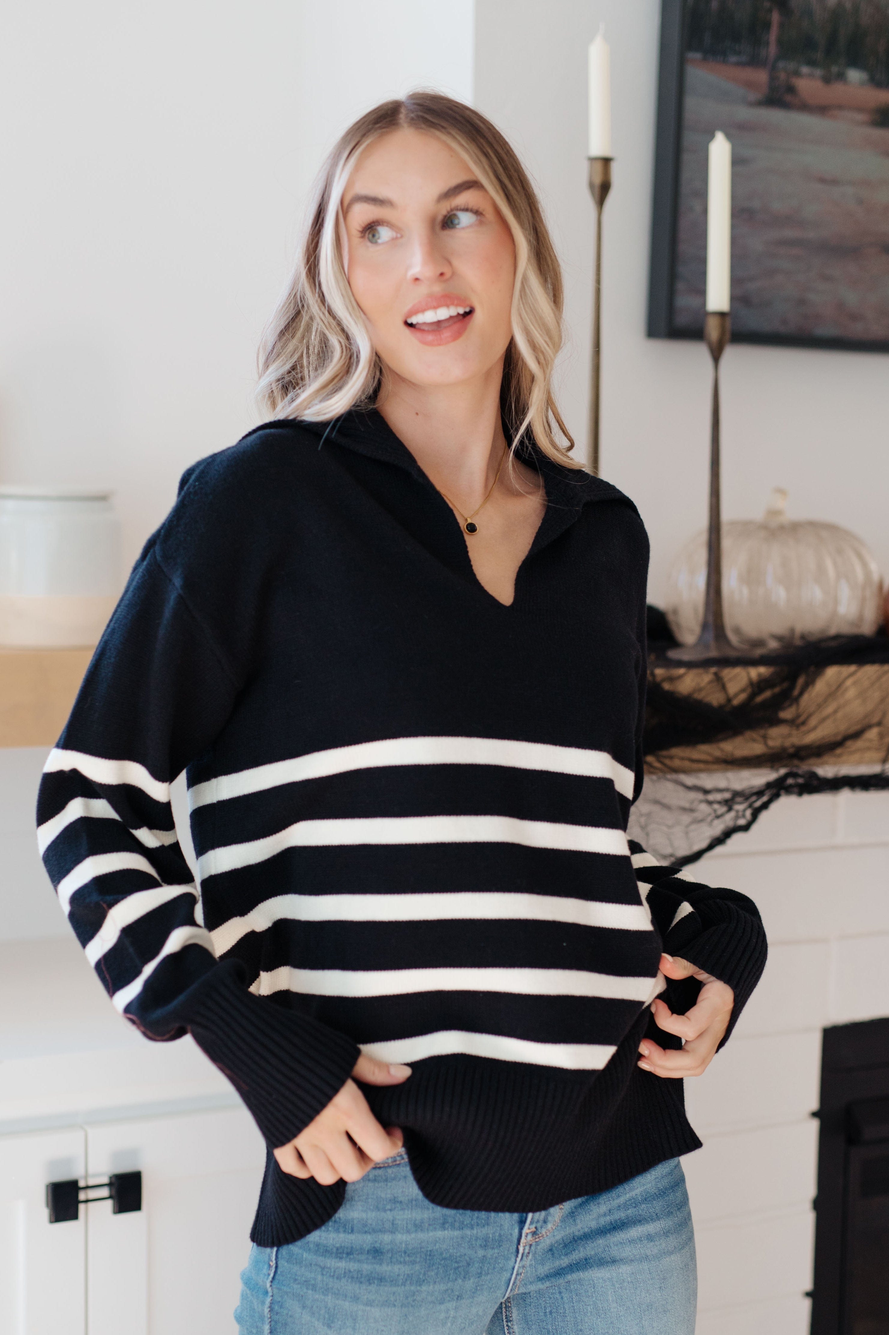 From Here On Out Striped Sweater-Womens-Stay Foxy Boutique, Florissant, Missouri