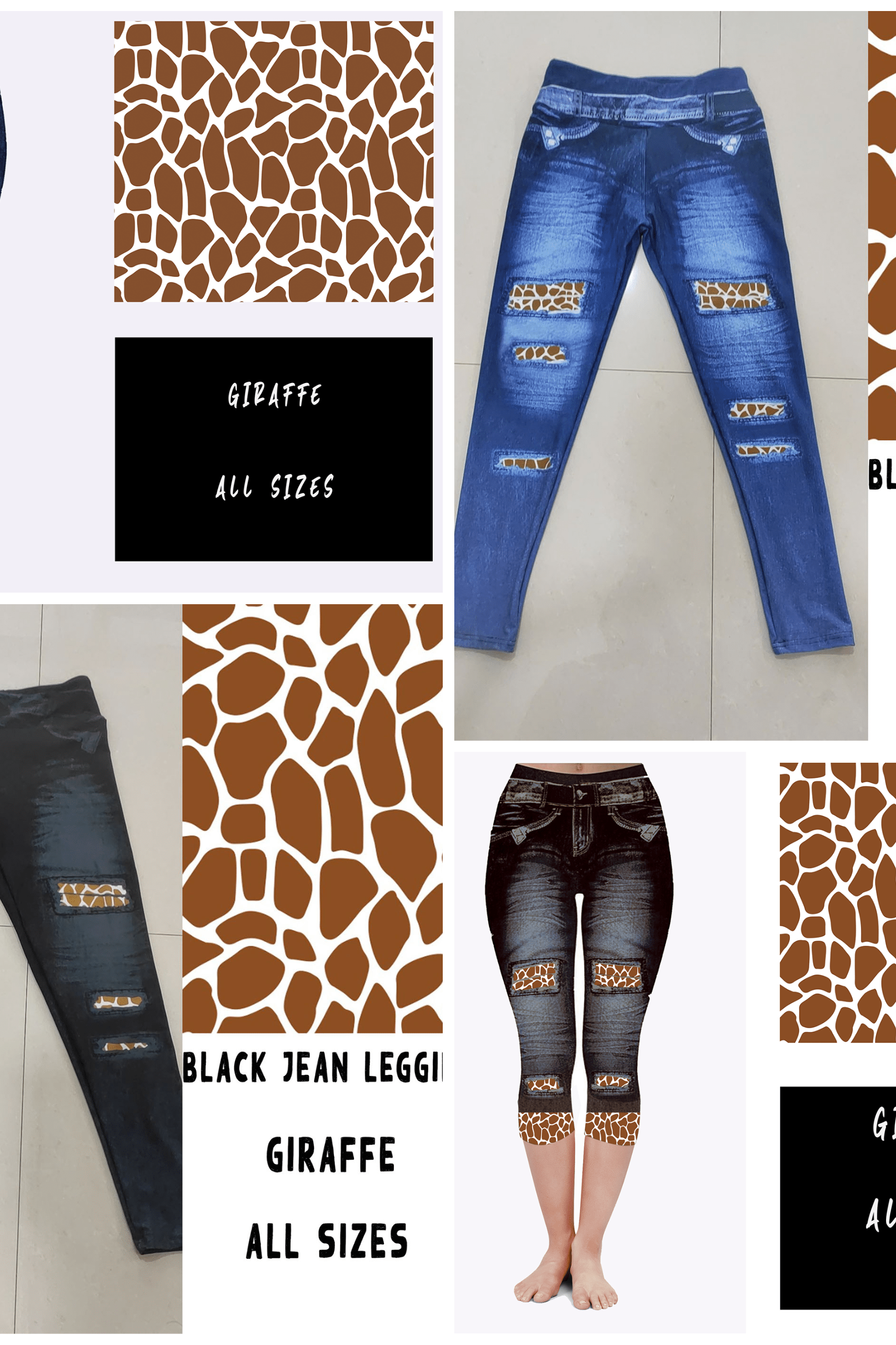 LEGGING JEAN RUN-GIRAFFE (ACTIVE BACK POCKETS)-Stay Foxy Boutique, Florissant, Missouri