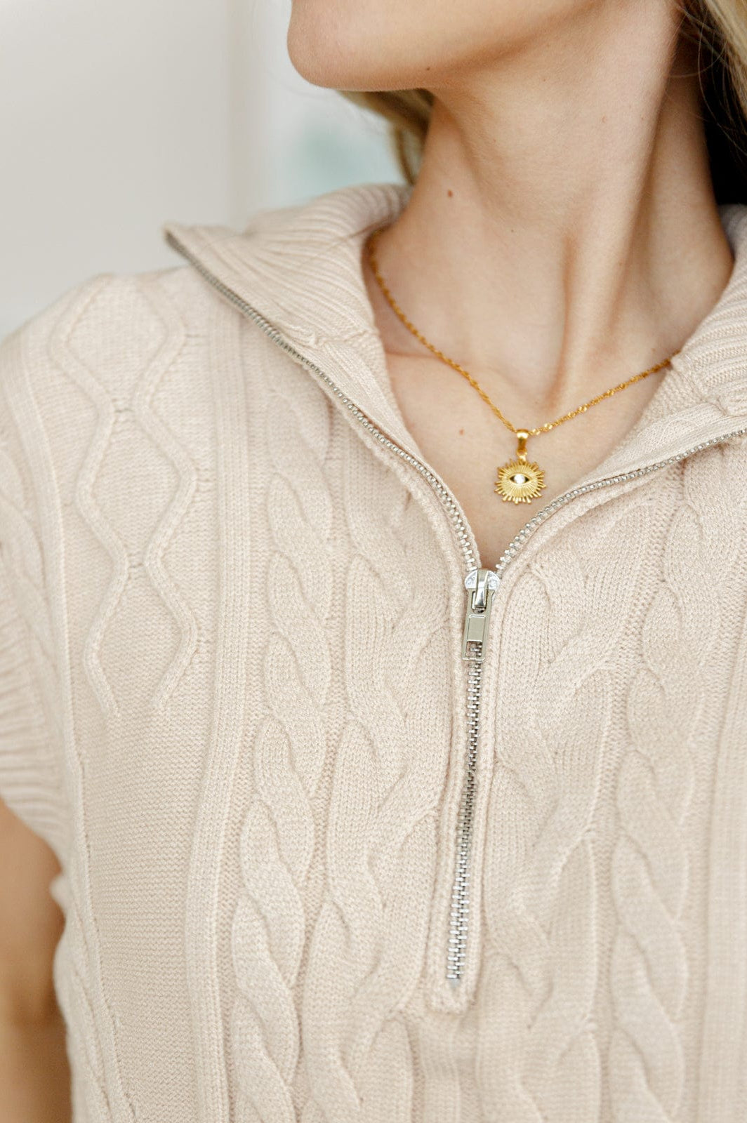 Golf At Four Cable Knit Vest-Layers-Stay Foxy Boutique, Florissant, Missouri