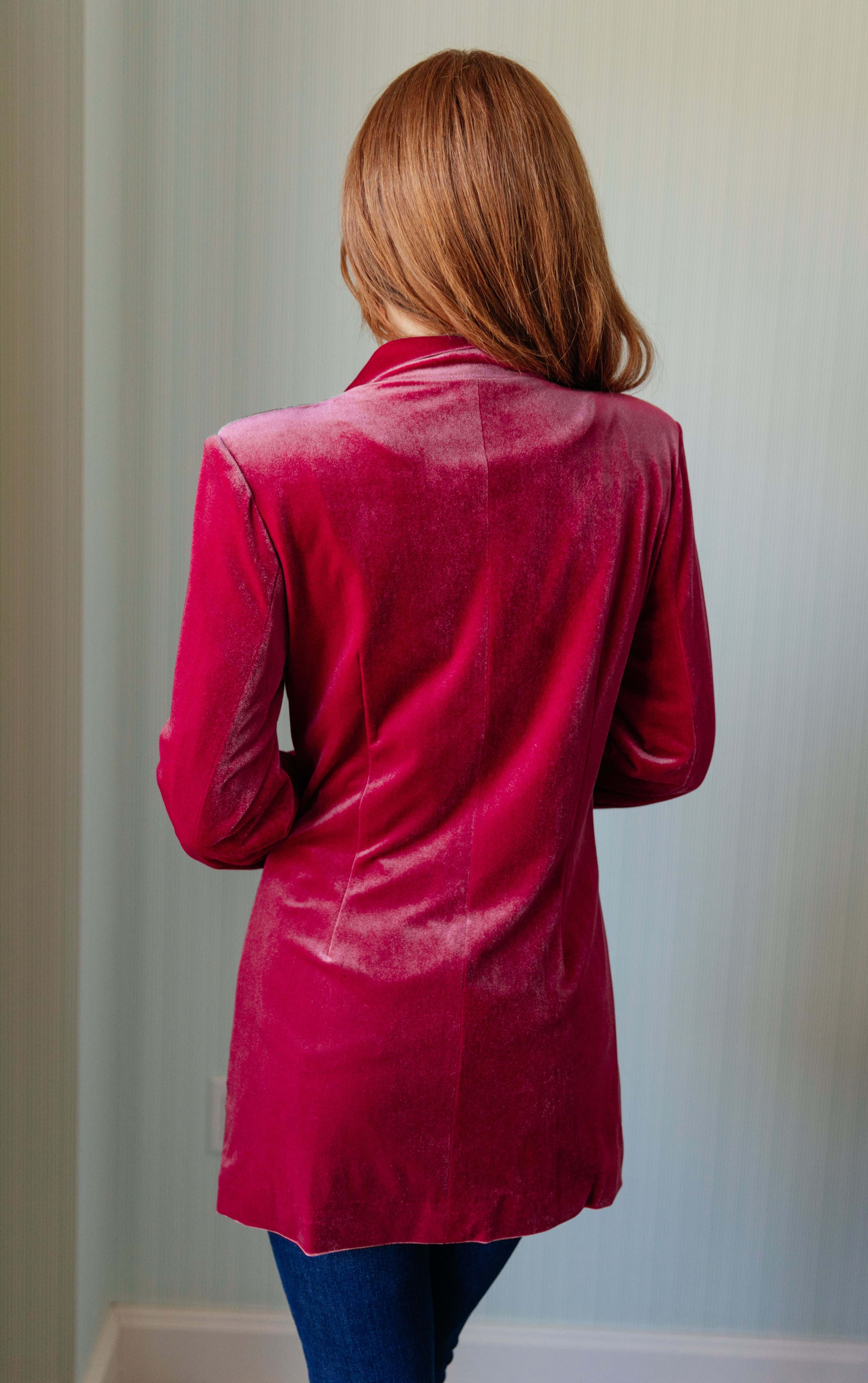 Verity Velvet Blazer-Womens-Stay Foxy Boutique, Florissant, Missouri