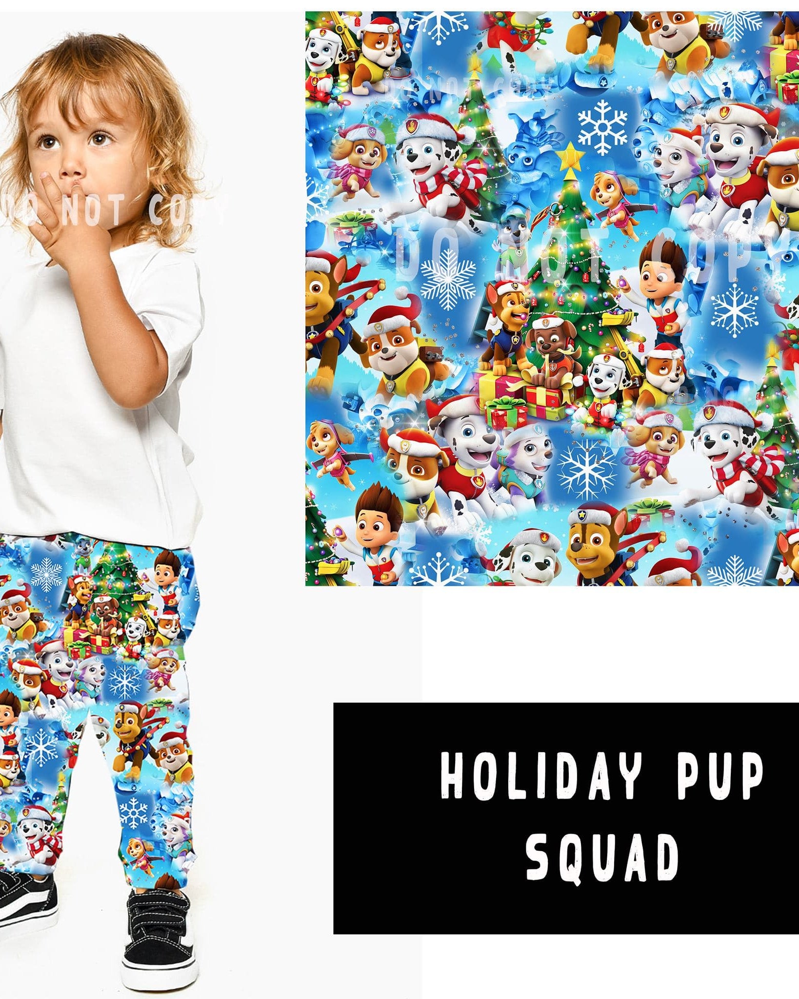 XMAS IN JULY RUN-HOLIDAY PUP SQUAD KIDS LEGGINGS/JOGGERS-Stay Foxy Boutique, Florissant, Missouri