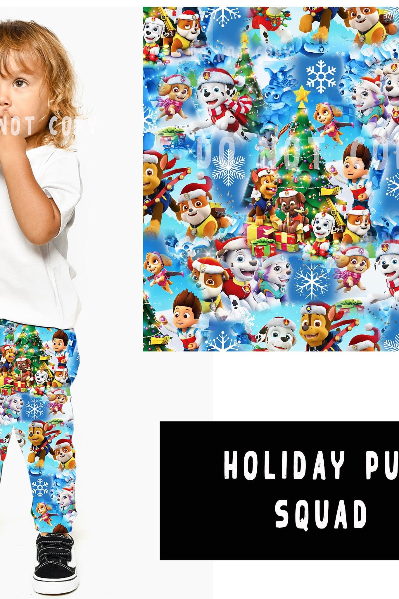 XMAS IN JULY RUN-HOLIDAY PUP SQUAD KIDS LEGGINGS/JOGGERS-Stay Foxy Boutique, Florissant, Missouri