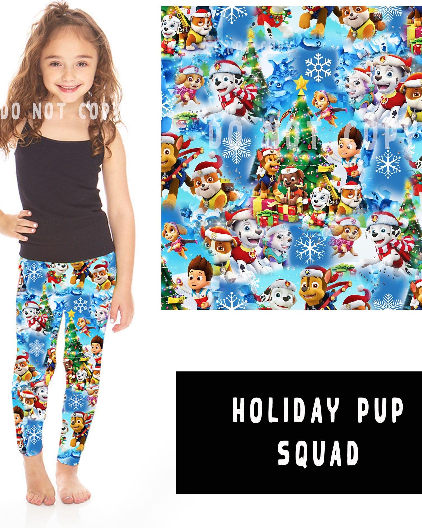 XMAS IN JULY RUN-HOLIDAY PUP SQUAD KIDS LEGGINGS/JOGGERS-Stay Foxy Boutique, Florissant, Missouri