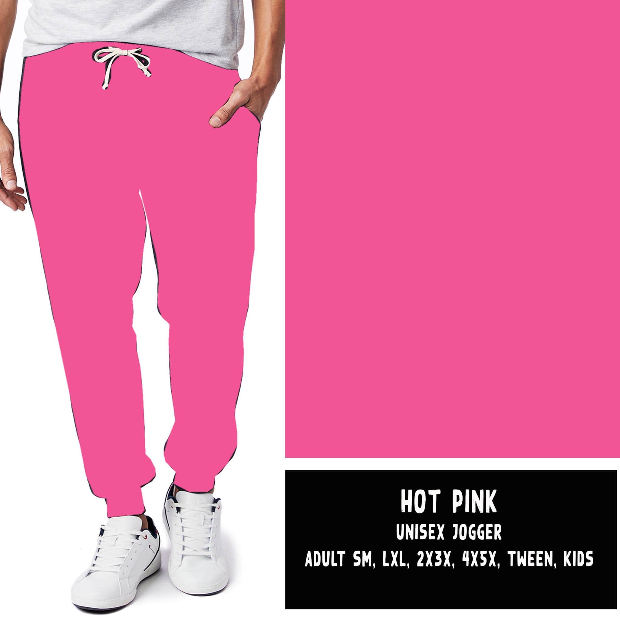 SOLIDS RUN-HOT PINK LEGGINGS/JOGGERS-Stay Foxy Boutique, Florissant, Missouri