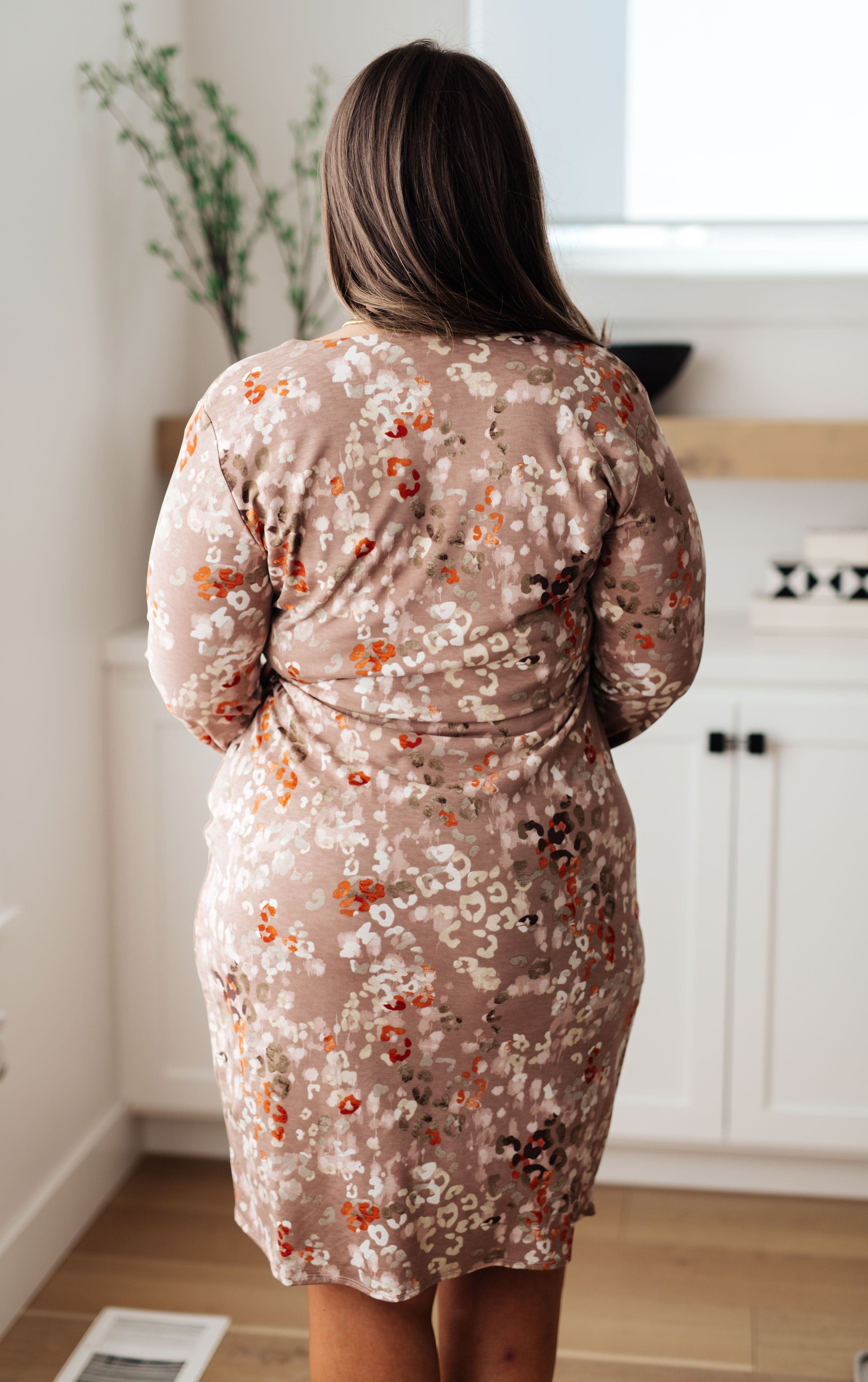Honey Do I Ever Faux Wrap Dress in Taupe-Womens-Stay Foxy Boutique, Florissant, Missouri
