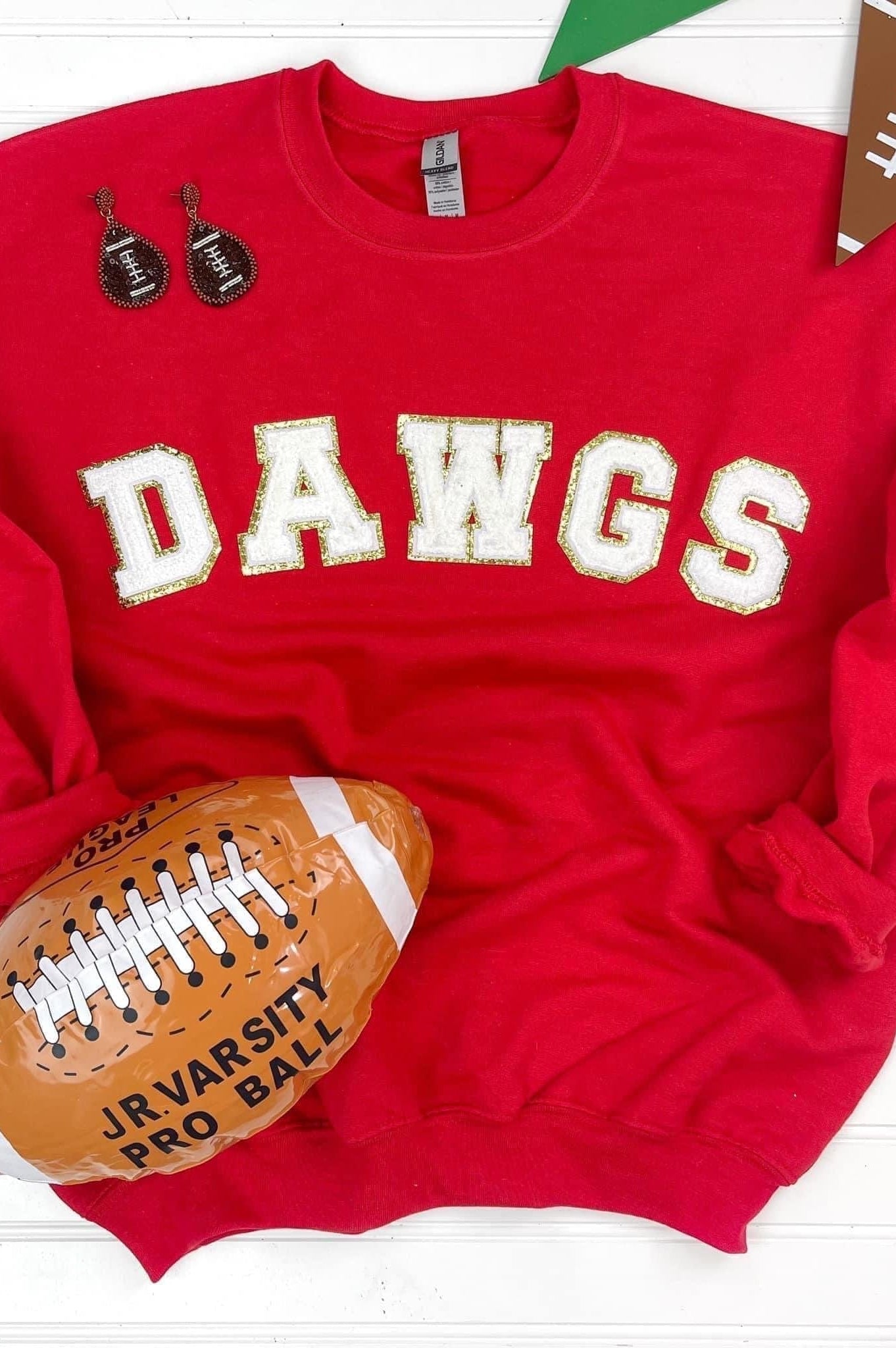 PREORDER: Game Day Patch Sweatshirt-Womens-Stay Foxy Boutique, Florissant, Missouri
