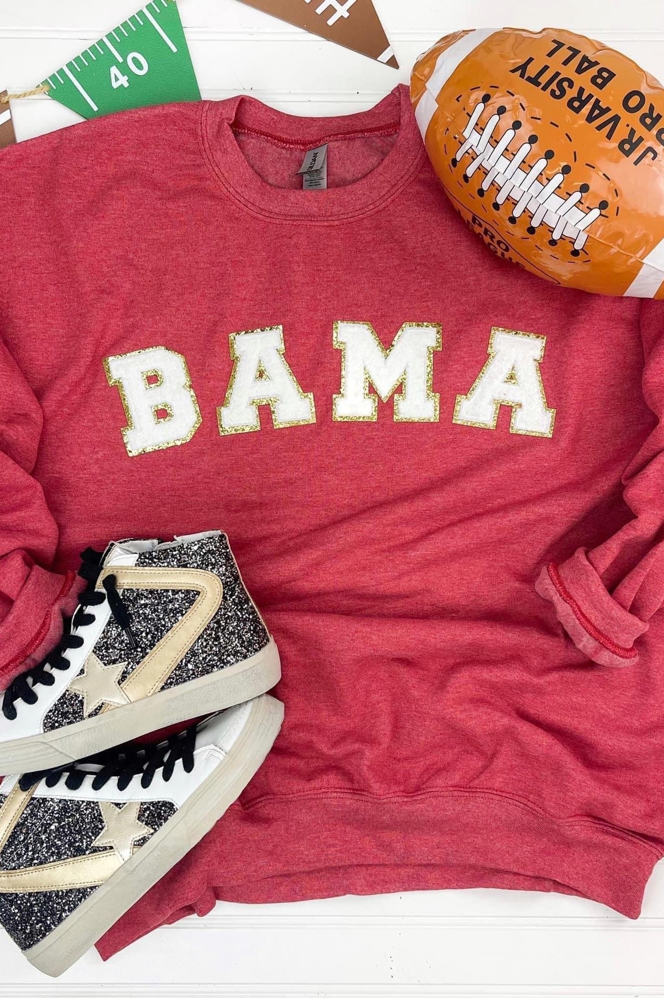 PREORDER: Game Day Patch Sweatshirt-Womens-Stay Foxy Boutique, Florissant, Missouri