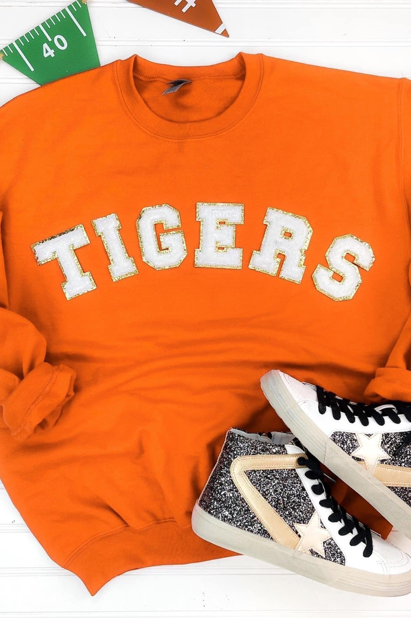 PREORDER: Game Day Patch Sweatshirt-Womens-Stay Foxy Boutique, Florissant, Missouri