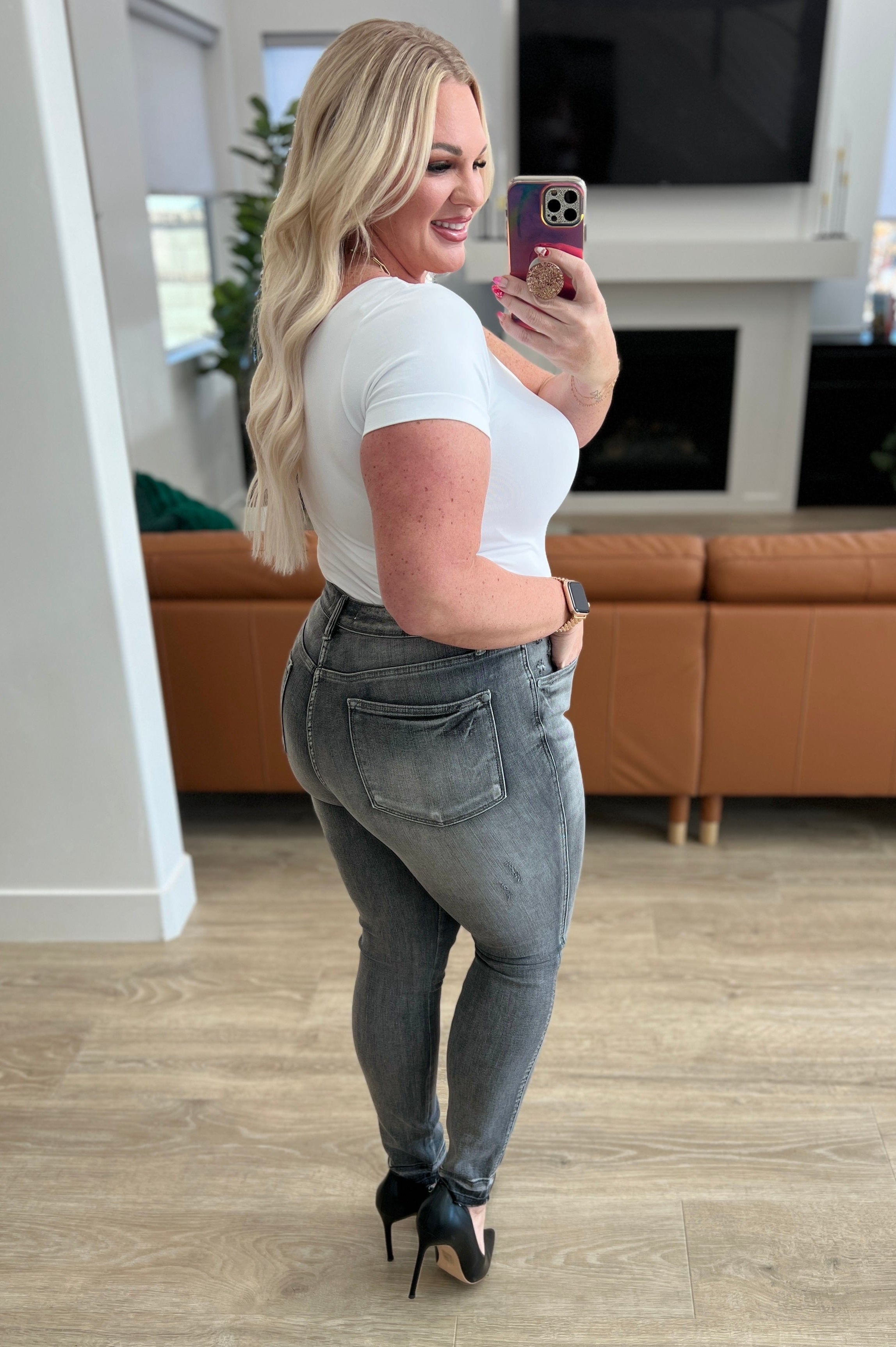 Hadley High Rise Control Top Release Hem Skinny-Womens-Stay Foxy Boutique, Florissant, Missouri