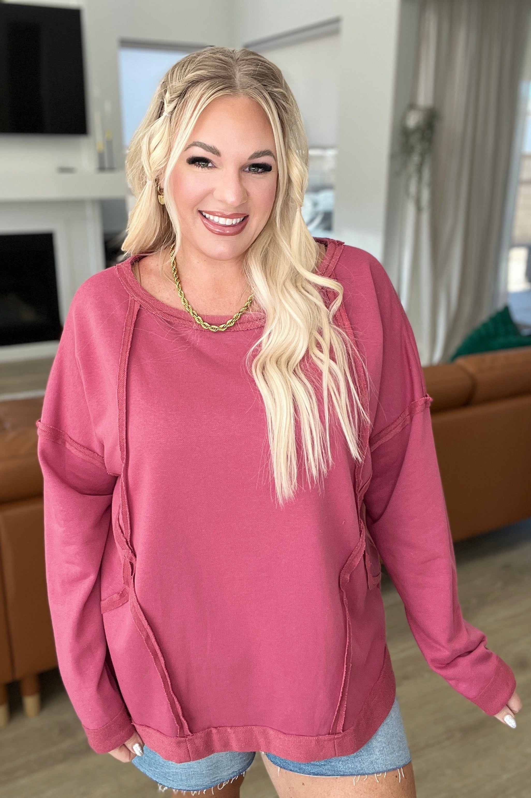 Honestly The Best Oversized Sweatshirt-Womens-Stay Foxy Boutique, Florissant, Missouri