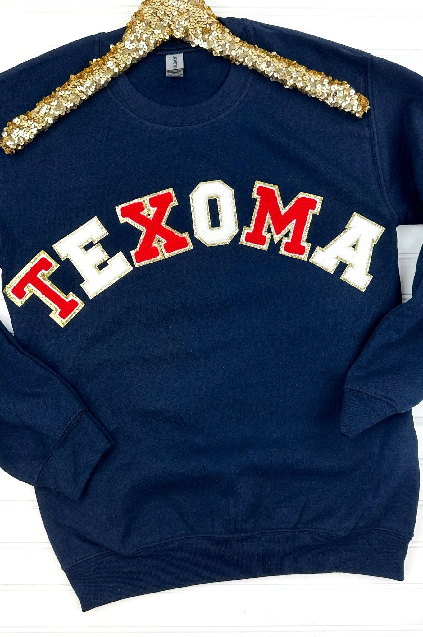 PREORDER: Game Day Patch Sweatshirt-Womens-Stay Foxy Boutique, Florissant, Missouri