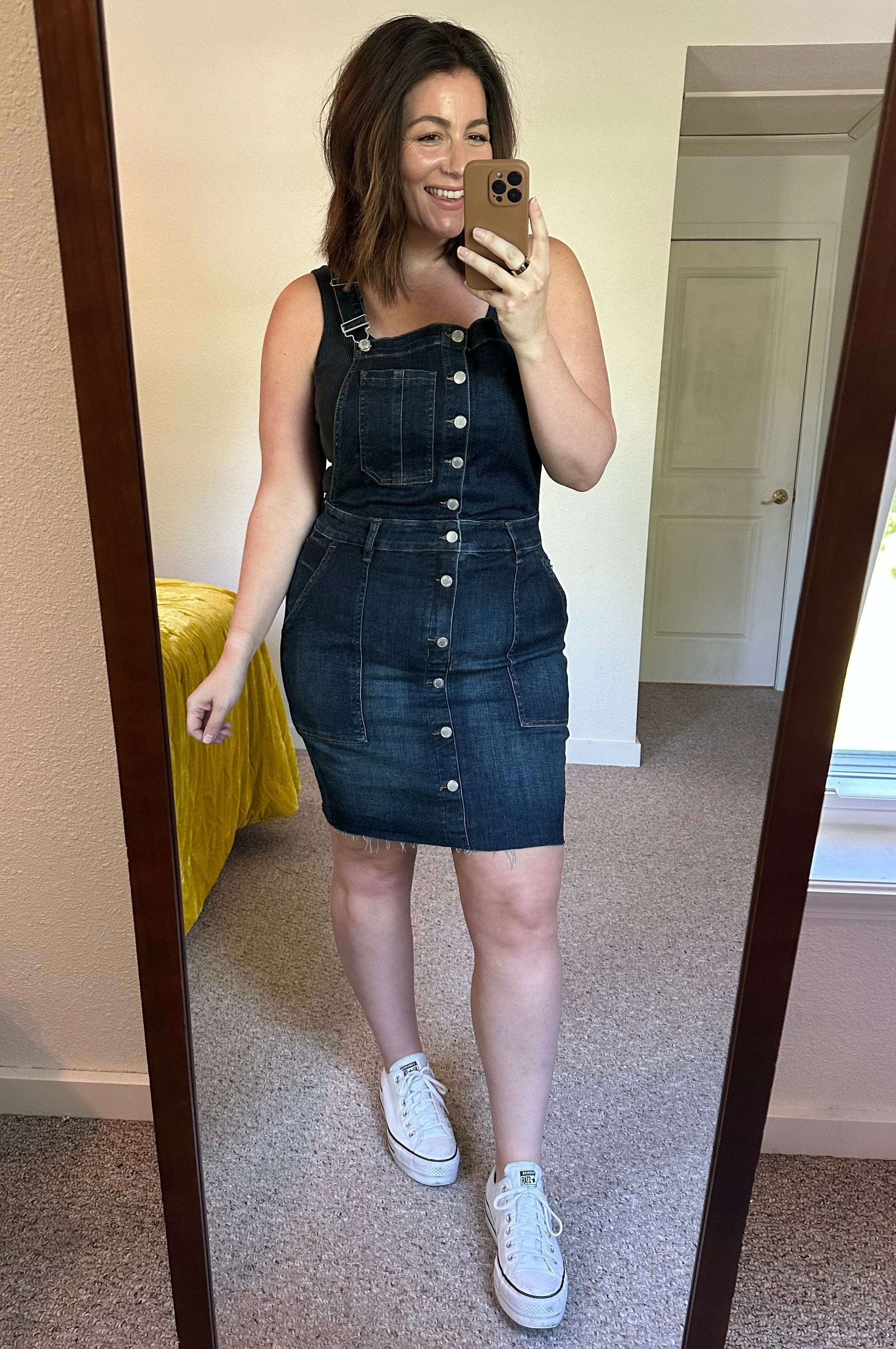 Agnes Denim Overall Dress-Womens-Stay Foxy Boutique, Florissant, Missouri