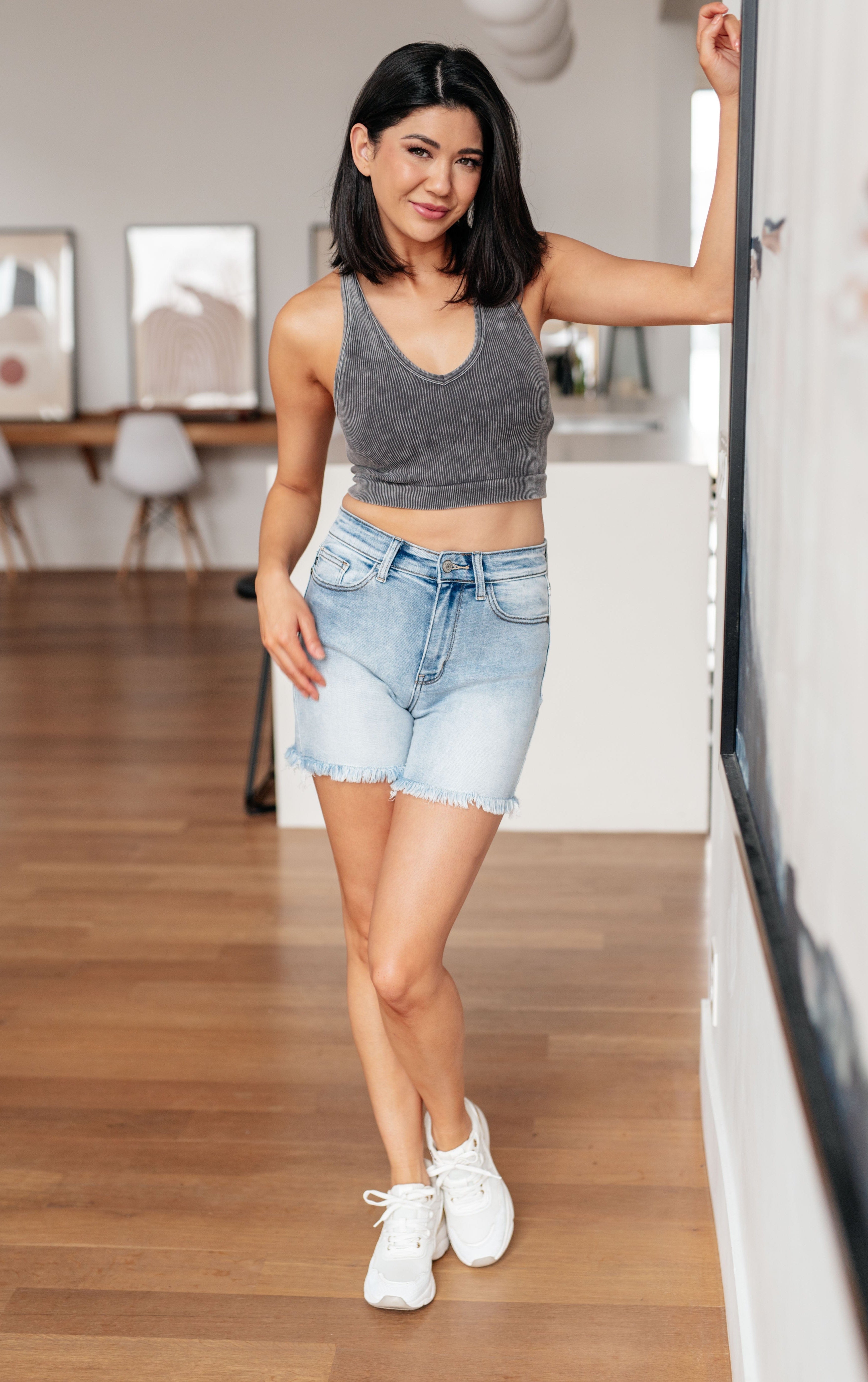 Jenny High Rise Cutoff Dad Shorts-Womens-Stay Foxy Boutique, Florissant, Missouri
