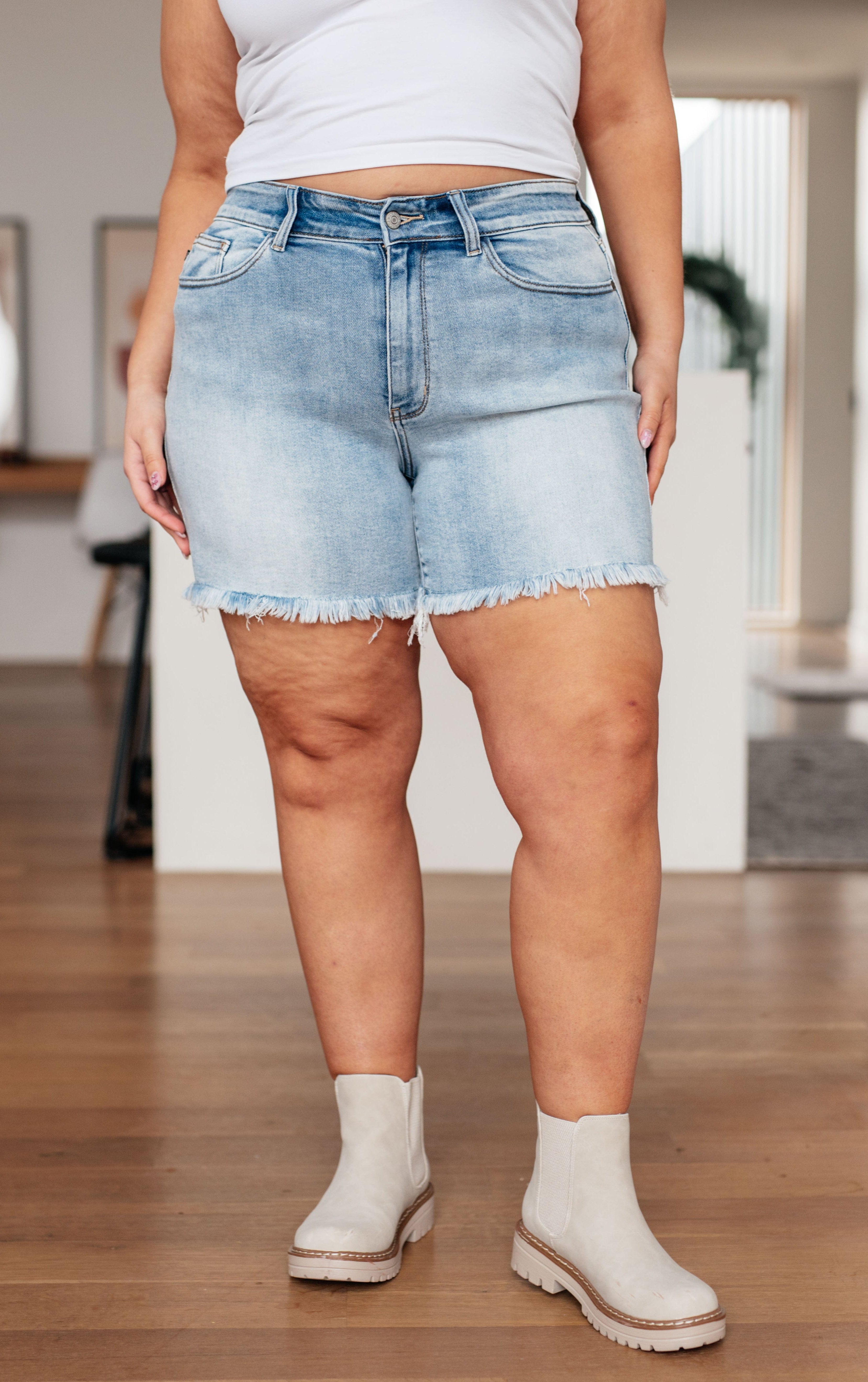 Jenny High Rise Cutoff Dad Shorts-Womens-Stay Foxy Boutique, Florissant, Missouri