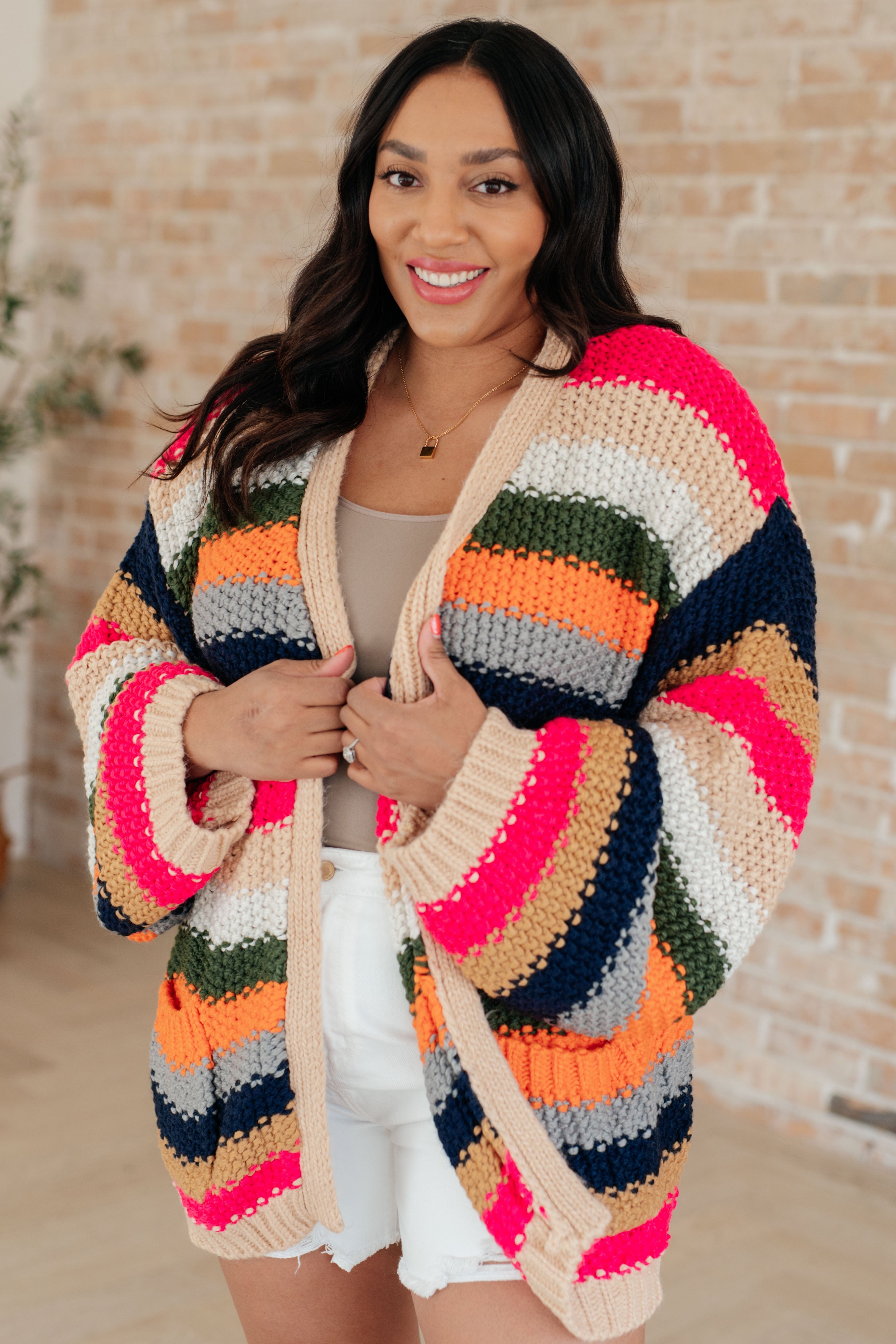 Life in Technicolor Knit Cardigan-Tops-Stay Foxy Boutique, Florissant, Missouri